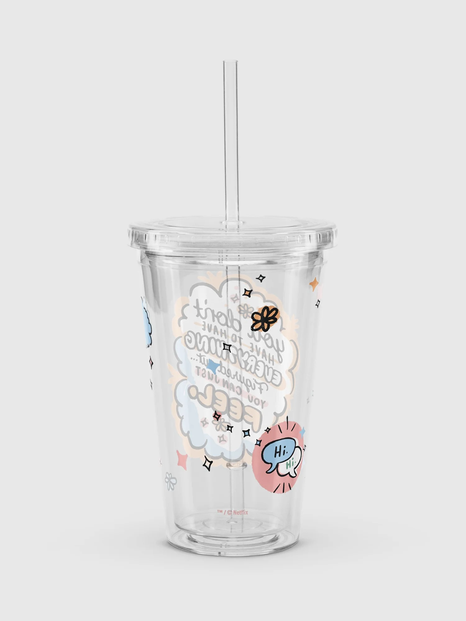 Heartstopper You Can Just Feel Clear Tumbler - Image 2