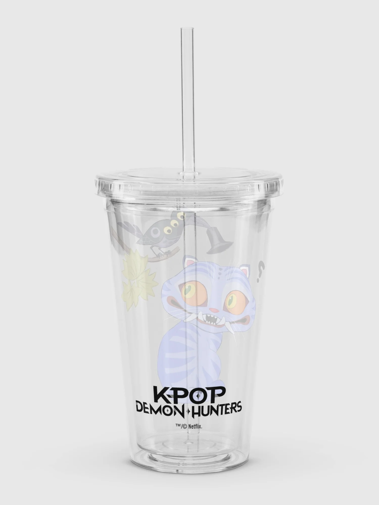 KPop Demon Hunters Derpy Tiger and Sussie Magpie Plastic Tumbler - Image 2