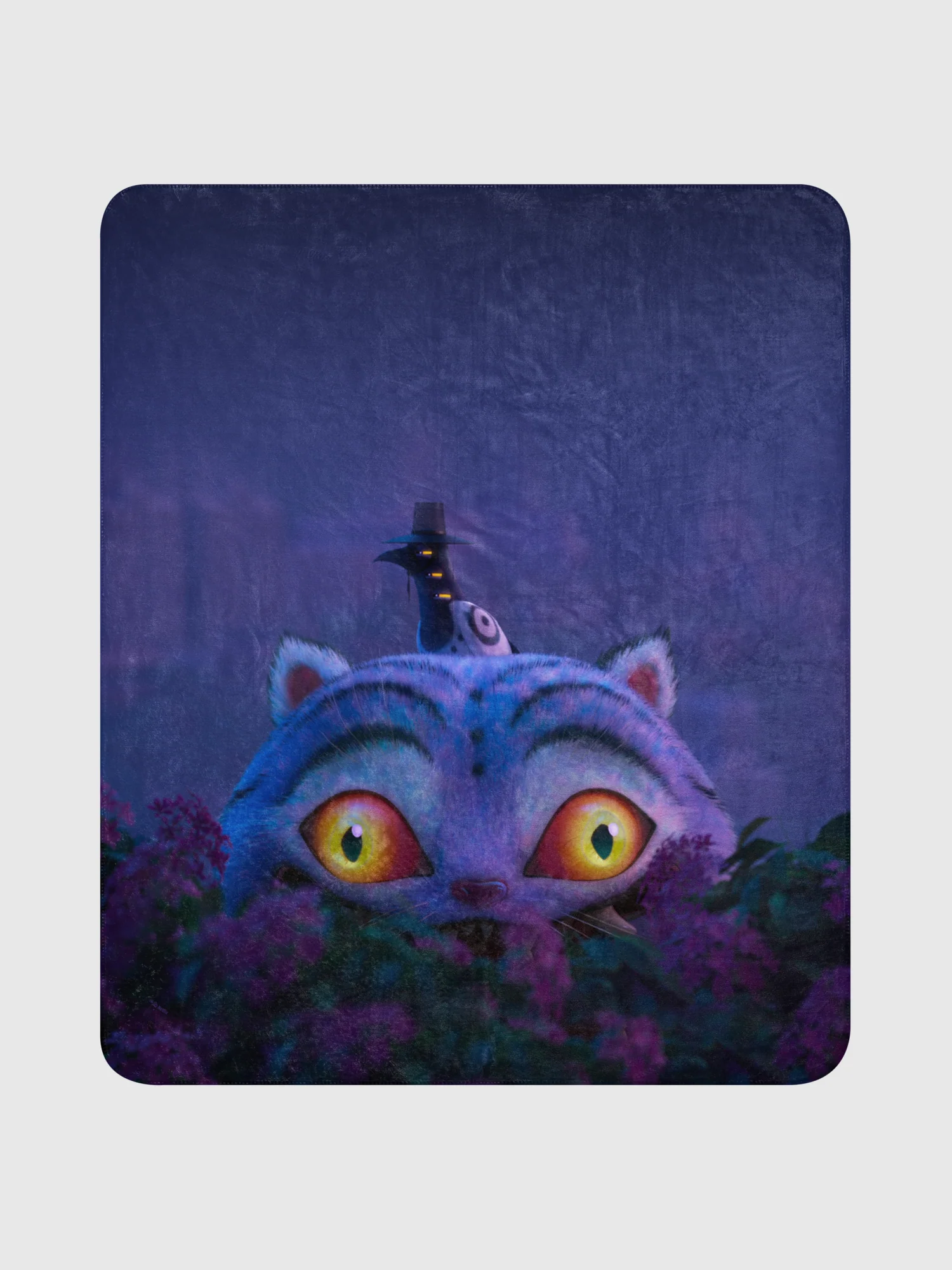 KPop Demon Hunters Derpy Tiger and Sussie Magpie Sherpa Blanket - Image 3