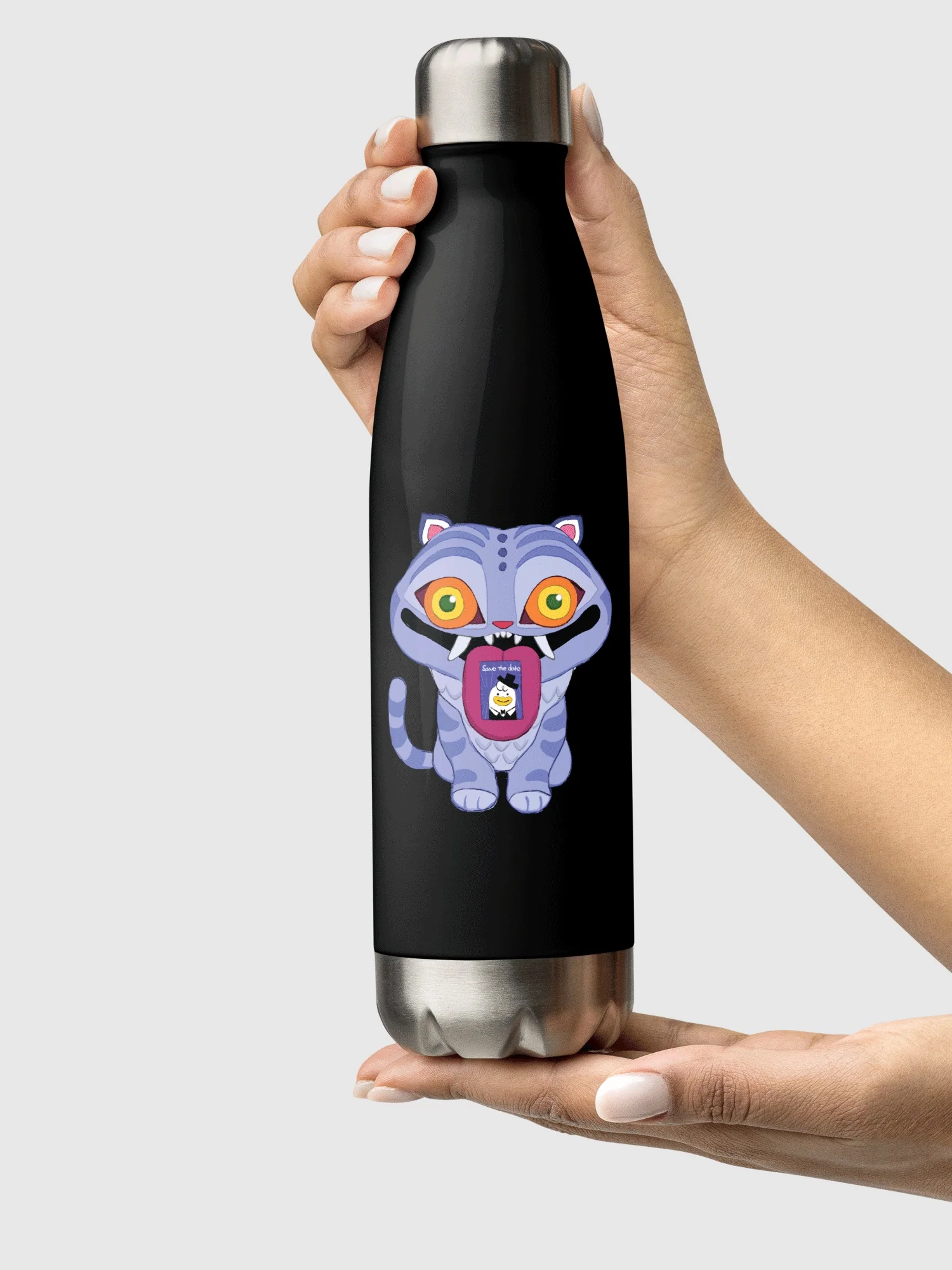 KPop Demon Hunters Water Bottle Featuring Derpy Tiger - Image 3