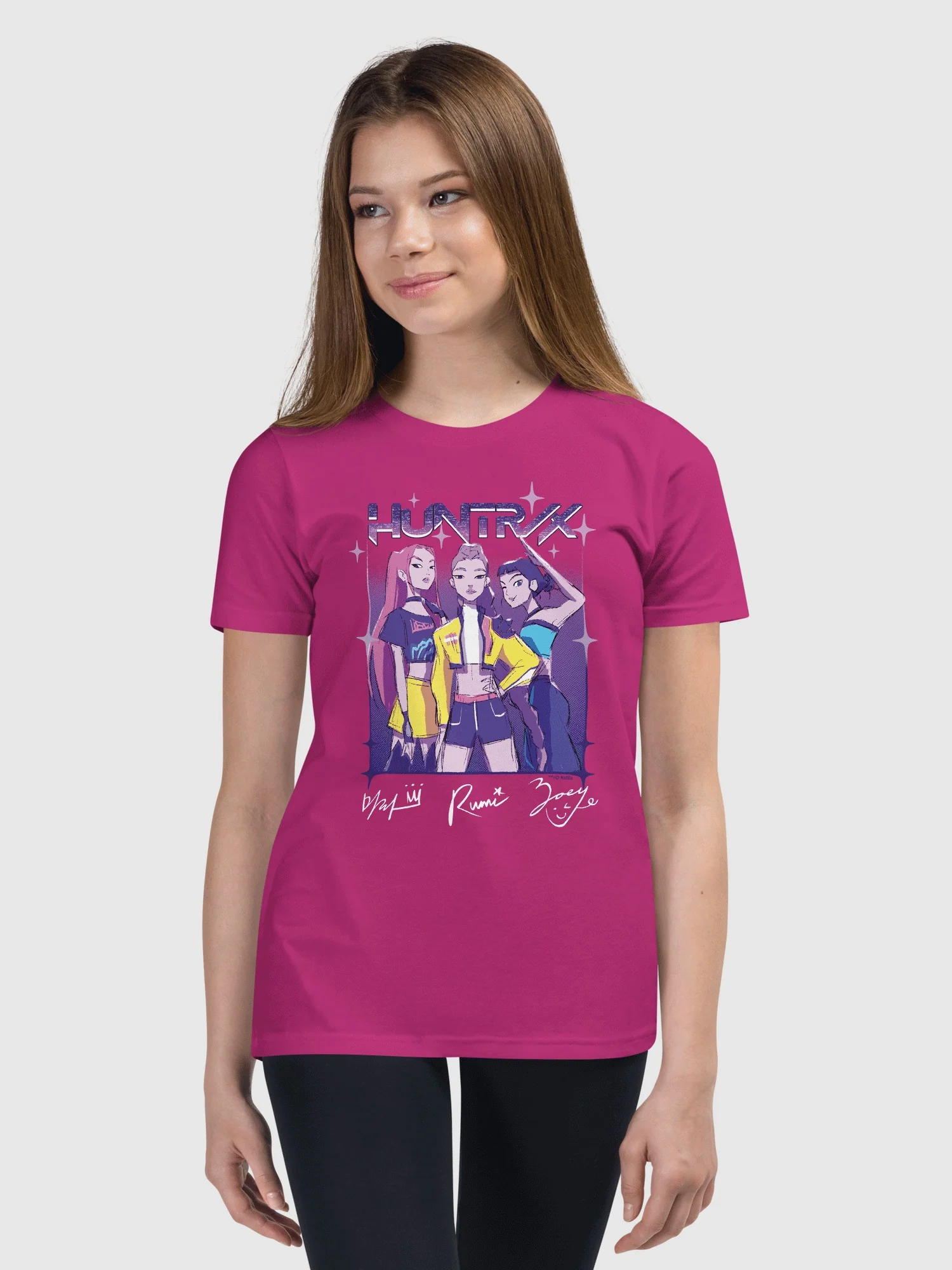 KPop Demon Hunters HUNTR/X Sketch Kids T-Shirt - Image 3