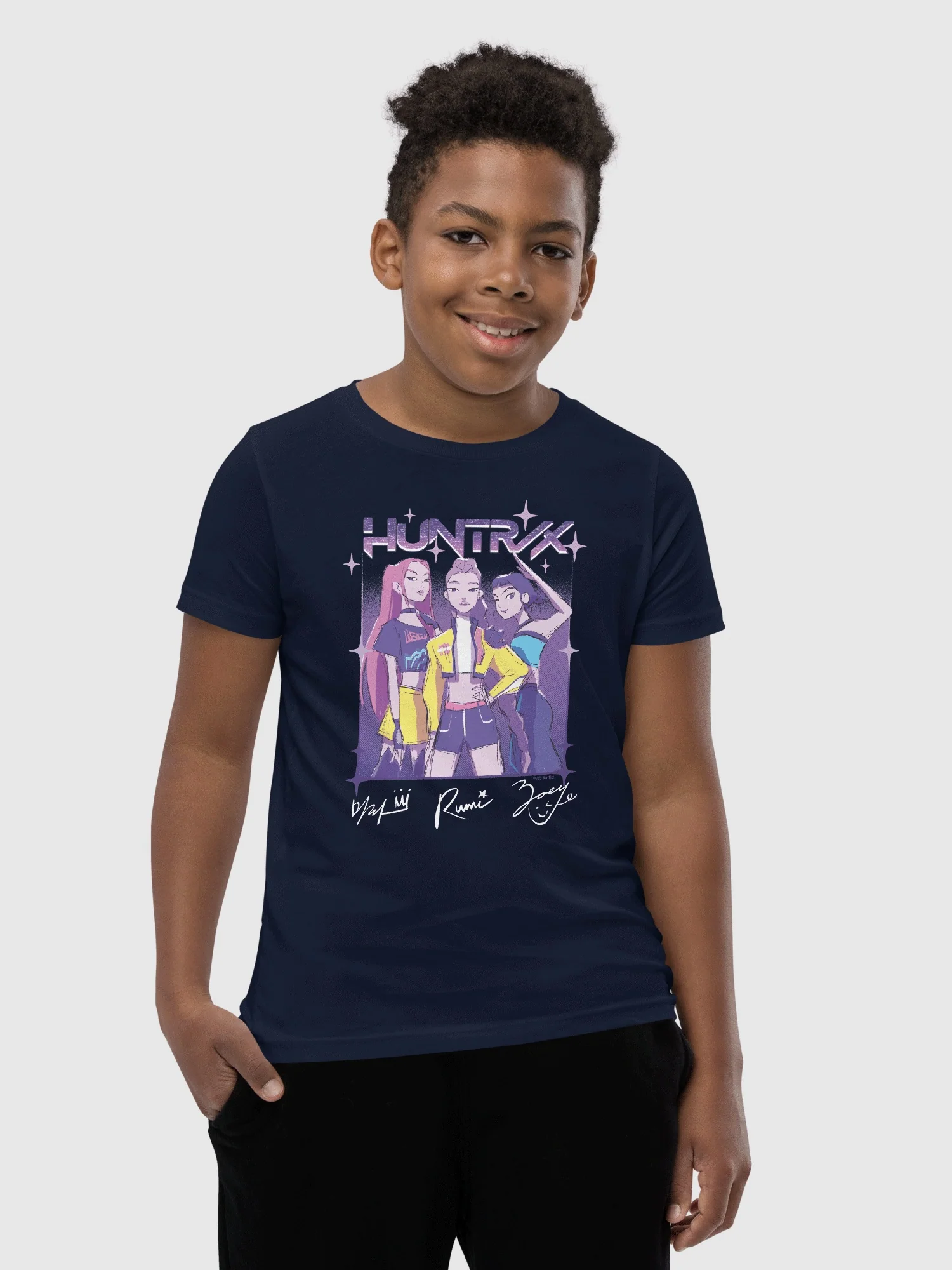 KPop Demon Hunters HUNTR/X Sketch Kids T-Shirt - Image 4