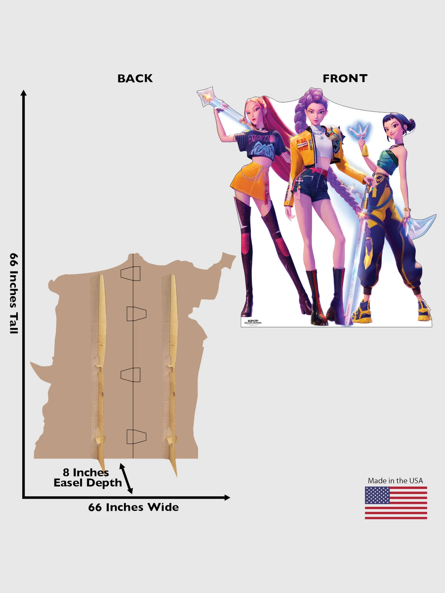 KPop Demon Hunters HUNTR/X Cardboard Cutout Standee - Image 3