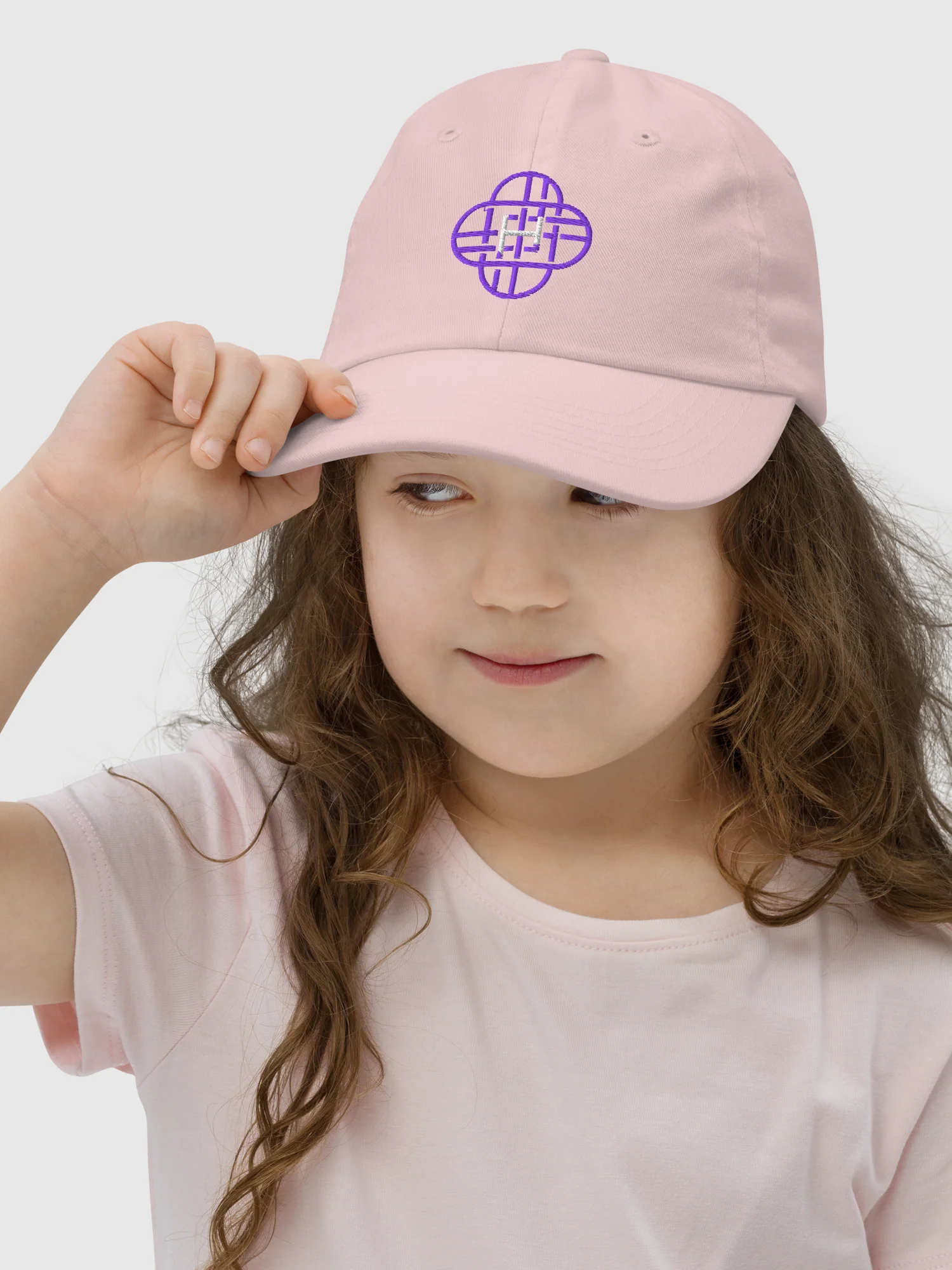 KPop Demon Hunters  HUNTR/X Emblem Youth Baseball Hat - Image 4