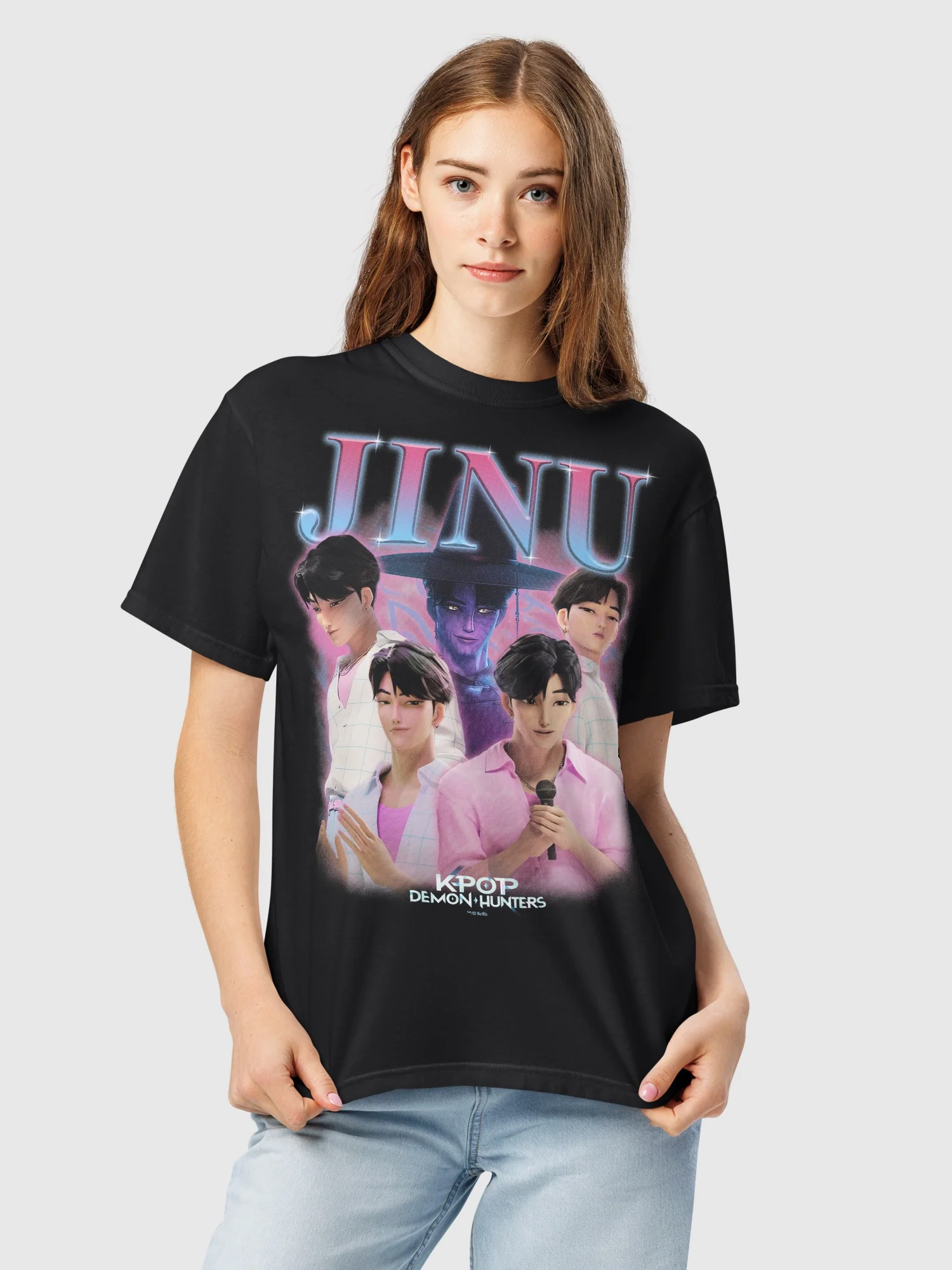 KPop Demon Hunters Jinu Heartthrob Comfort Colors T-Shirt - Image 2
