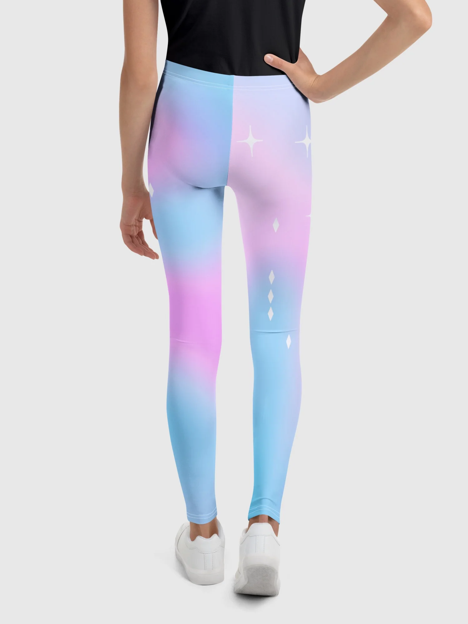KPop Demon Hunters Pink Galaxy Kids Leggings - Image 3