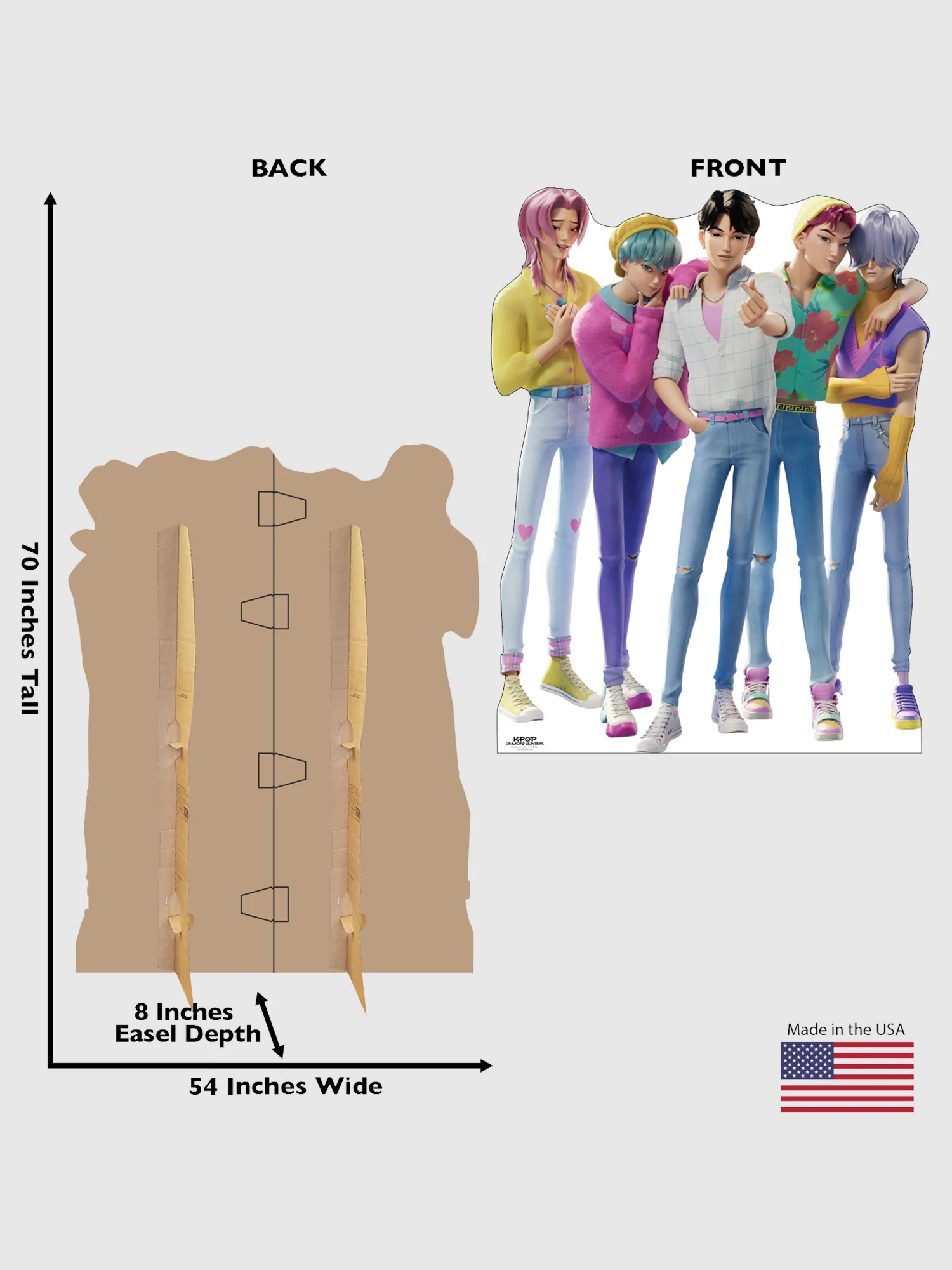 KPop Demon Hunters SAJA BOYS Cardboard Cutout Standee - Image 3