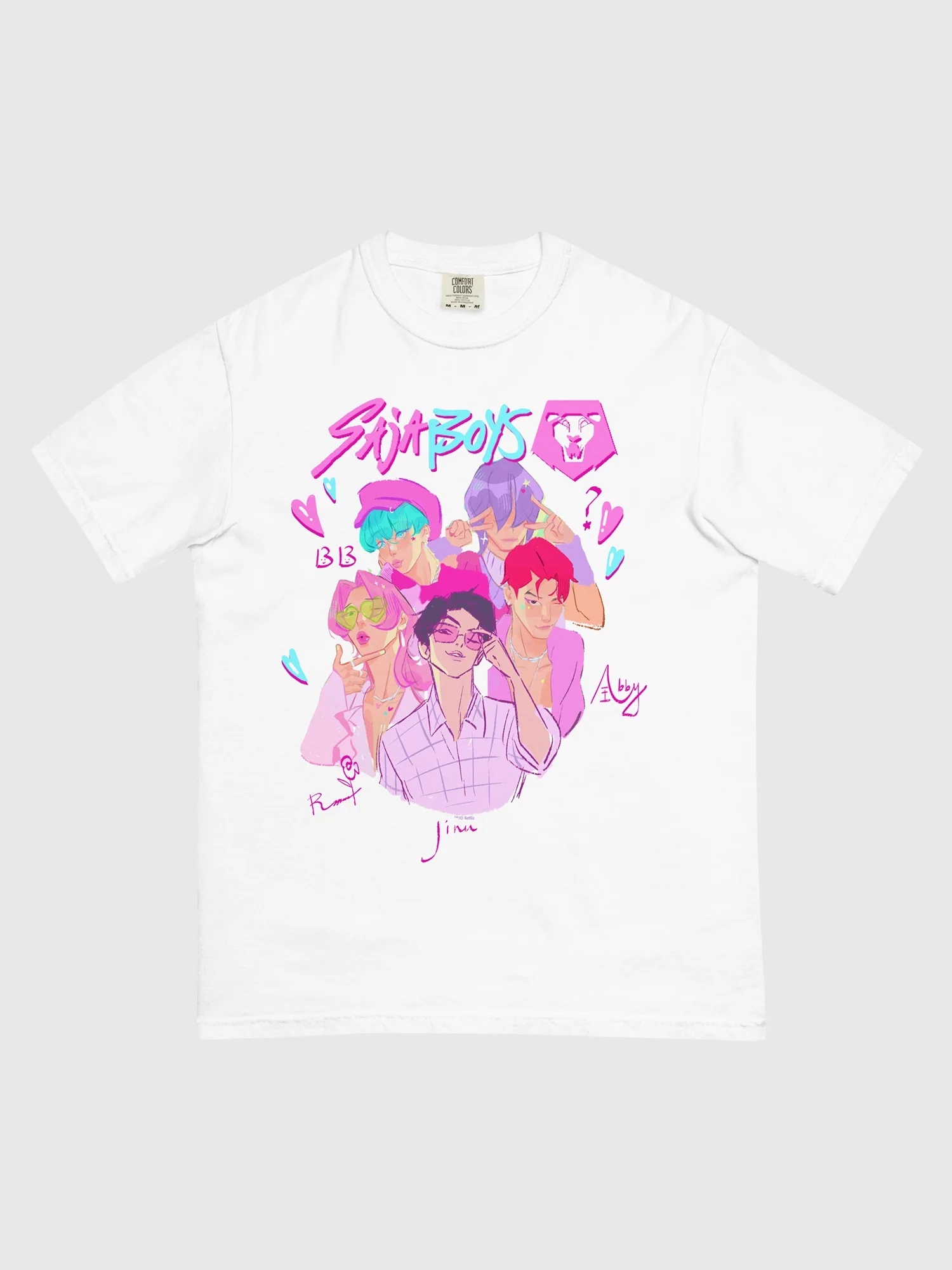KPop Demon Hunters SAJA BOYS Comfort Colors T-Shirt - Image 3
