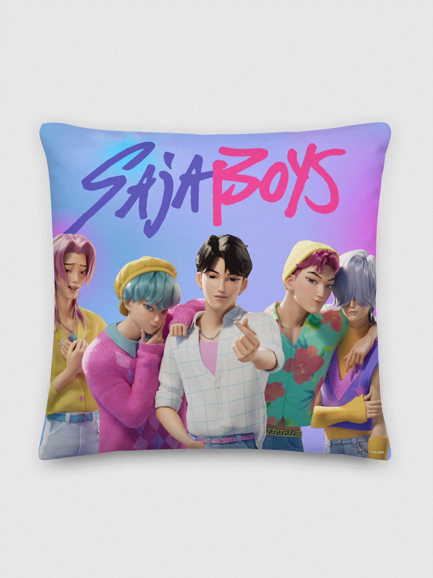 KPop Demon Hunters SAJA BOYS Throw Pillow - Image 2