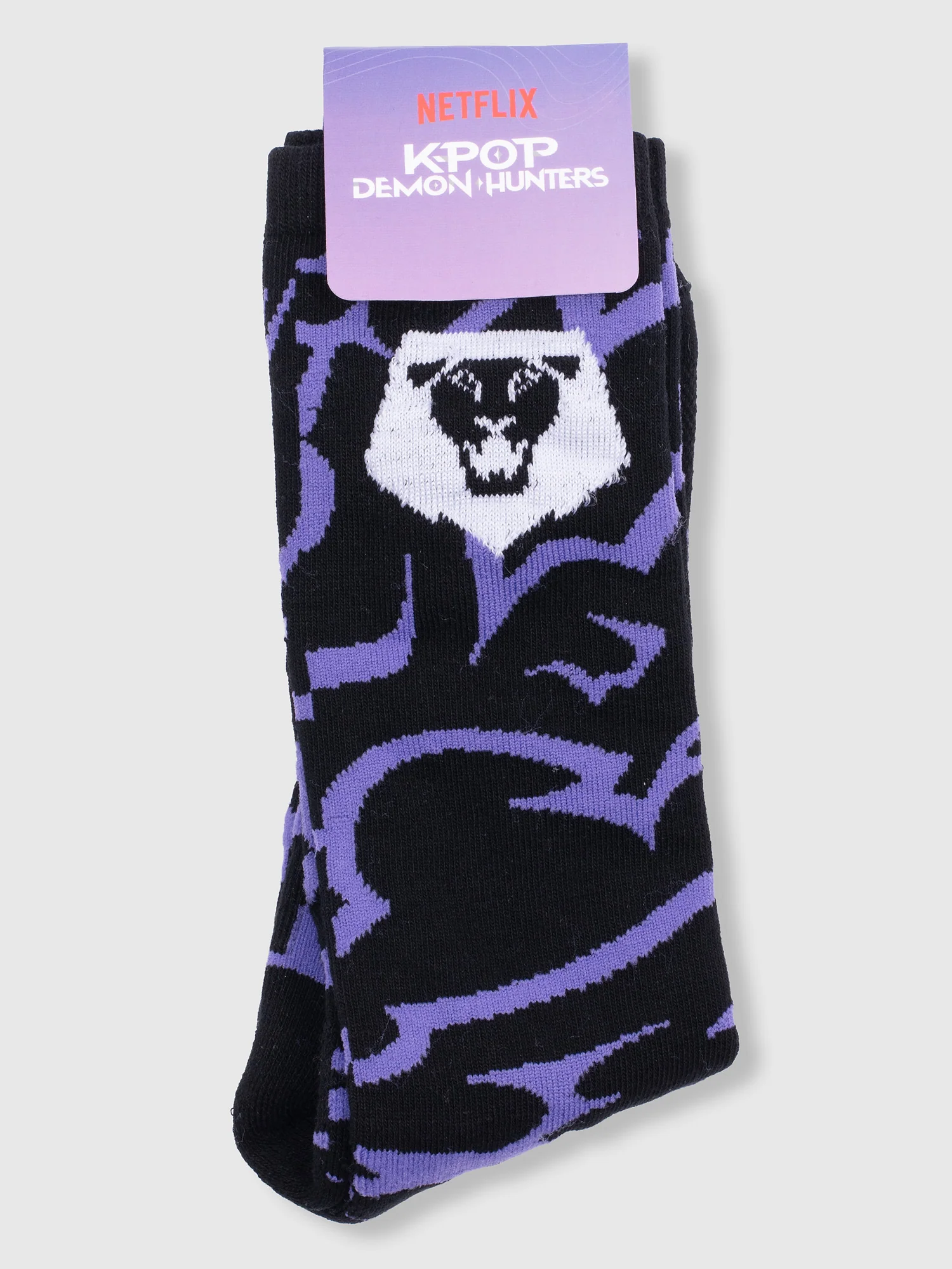 KPop Demon Hunters Athletic Crew Sock Saja Boys Glow In The Dark - Image 5