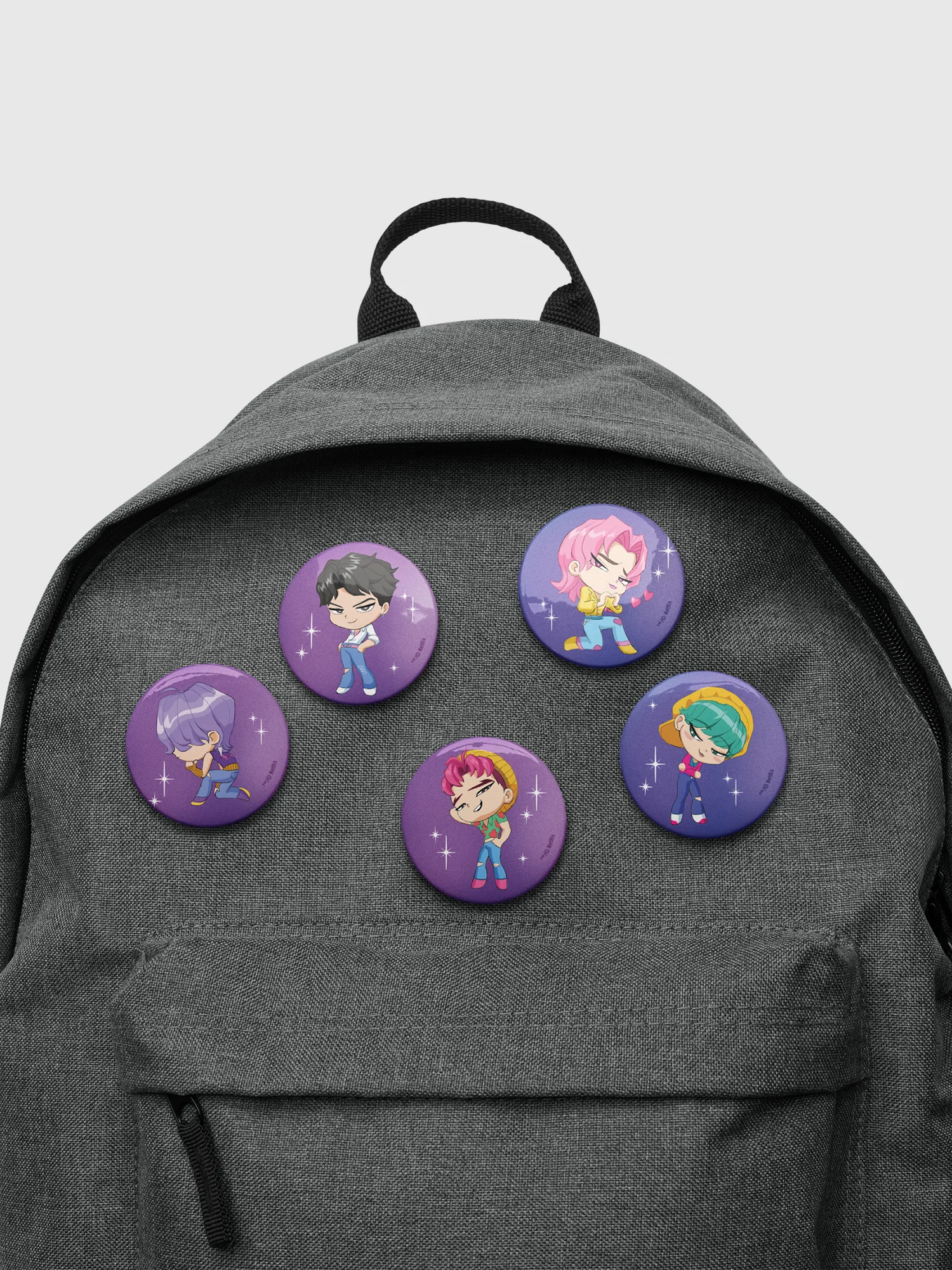 KPop Demon Hunters Chibi SAJA BOYS Soda Pop Pin Set - Image 2