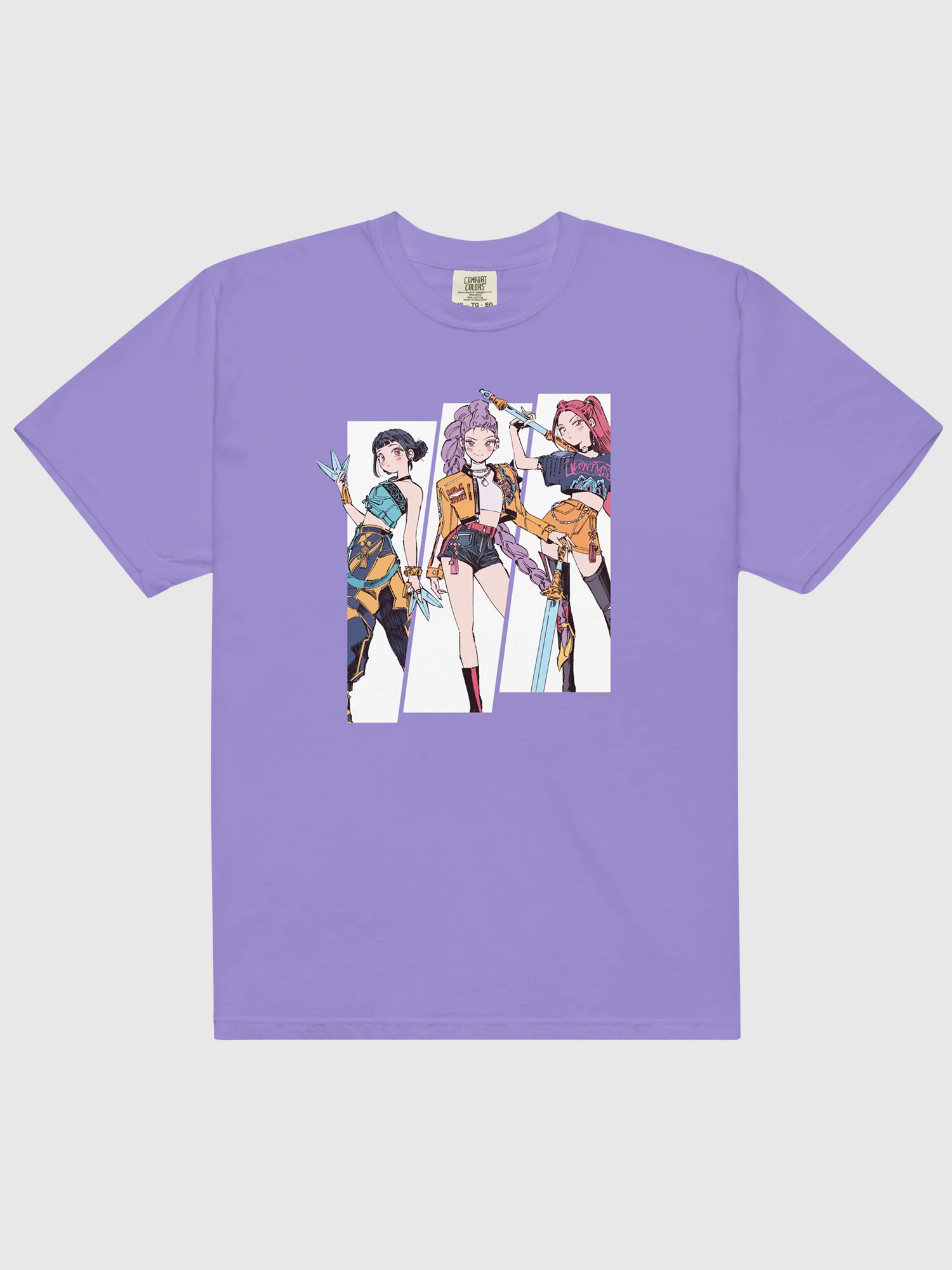 KPop Demon Hunters Comfort Colors T-Shirt HUNTR/X Polo Tokki - Image 2