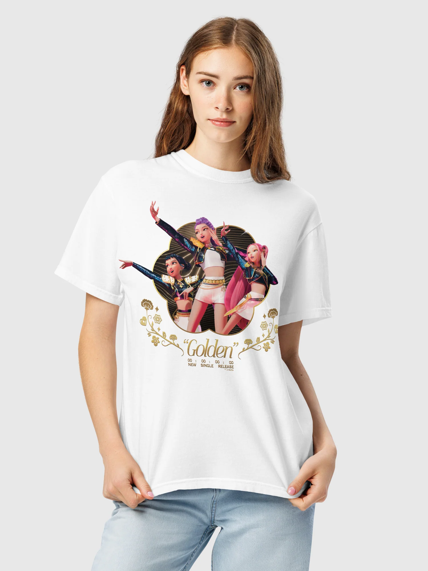 KPop Demon Hunters Comfort Colors T-Shirt Golden Release - Image 3
