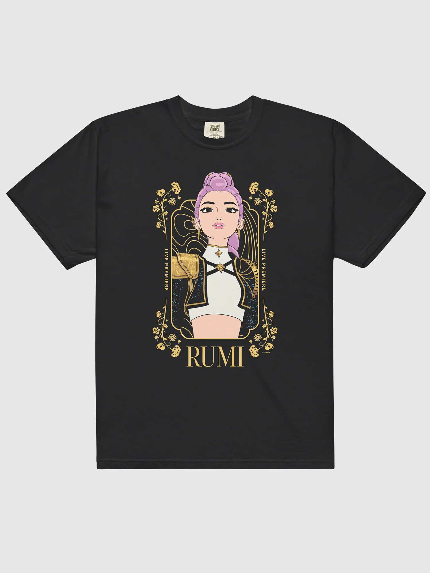 KPop Demon Hunters Comfort Colors T-Shirt Rumi Golden - Image 2