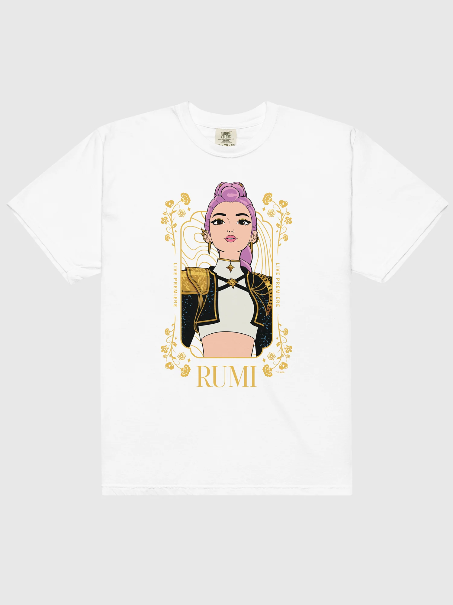 KPop Demon Hunters Comfort Colors T-Shirt Rumi Golden - Image 3