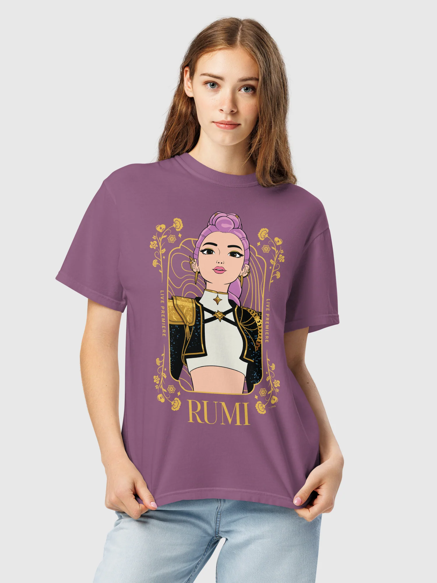 KPop Demon Hunters Comfort Colors T-Shirt Rumi Golden - Image 4