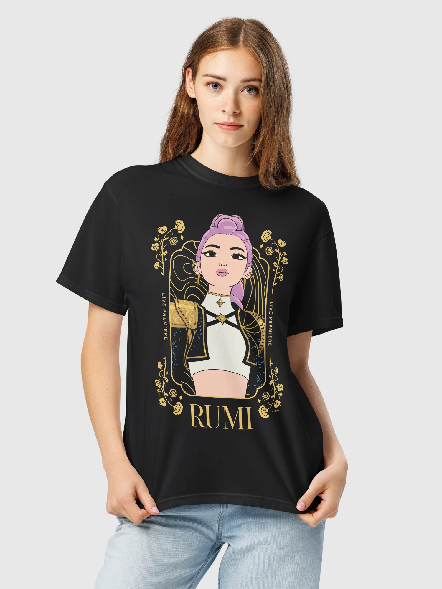 KPop Demon Hunters Comfort Colors T-Shirt Rumi Golden - Image 5