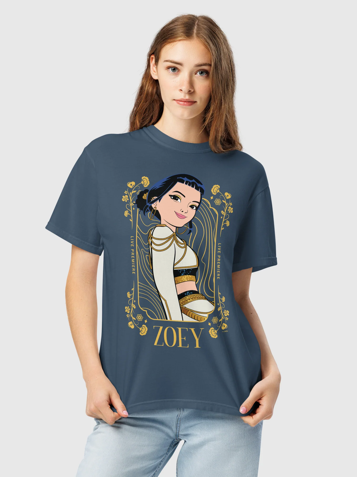 KPop Demon Hunters Comfort Colors T-Shirt Zoey Golden - Image 4