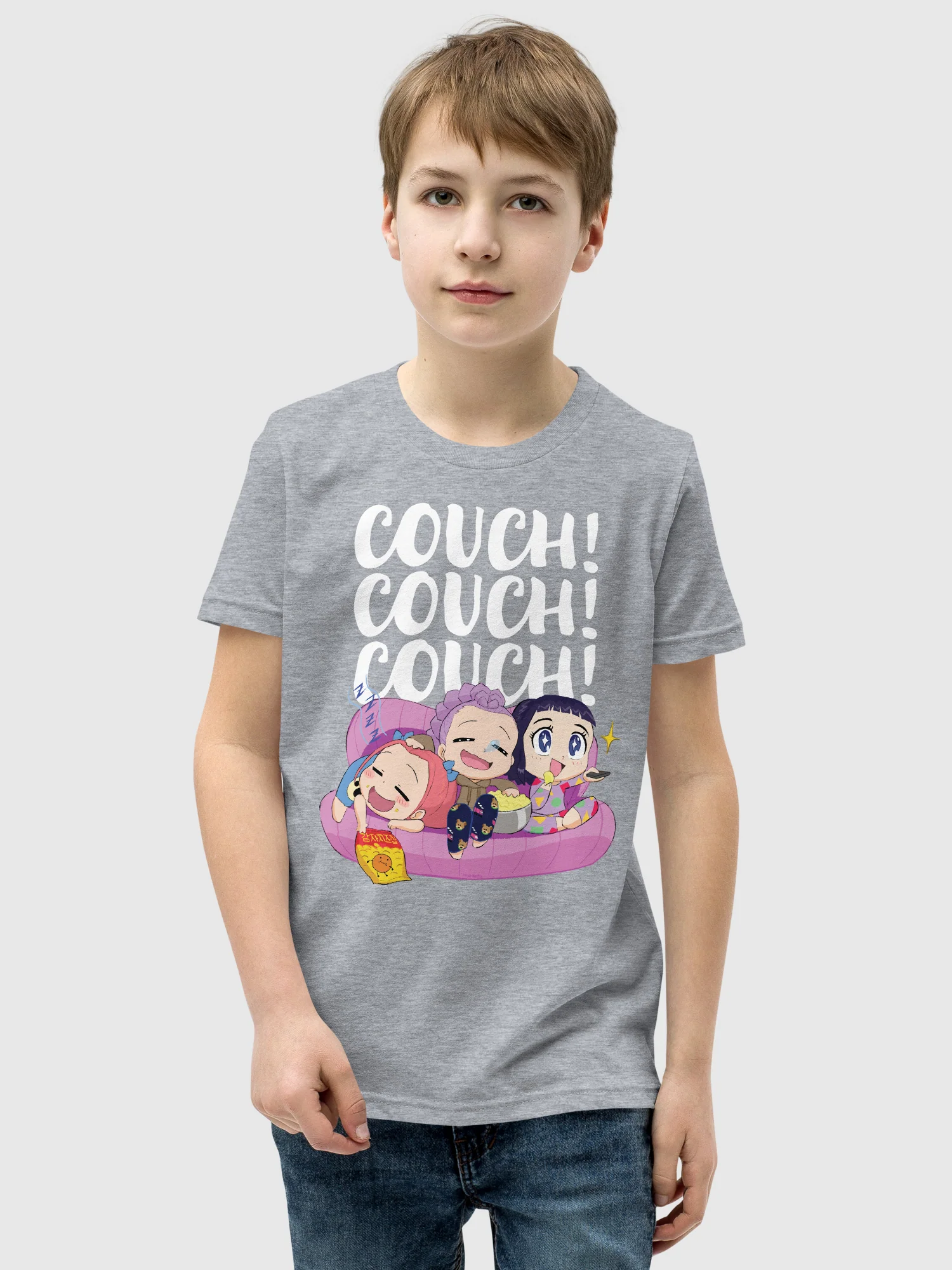 KPop Demon Hunters Couch Couch Couch! Kids T-Shirt - Image 4