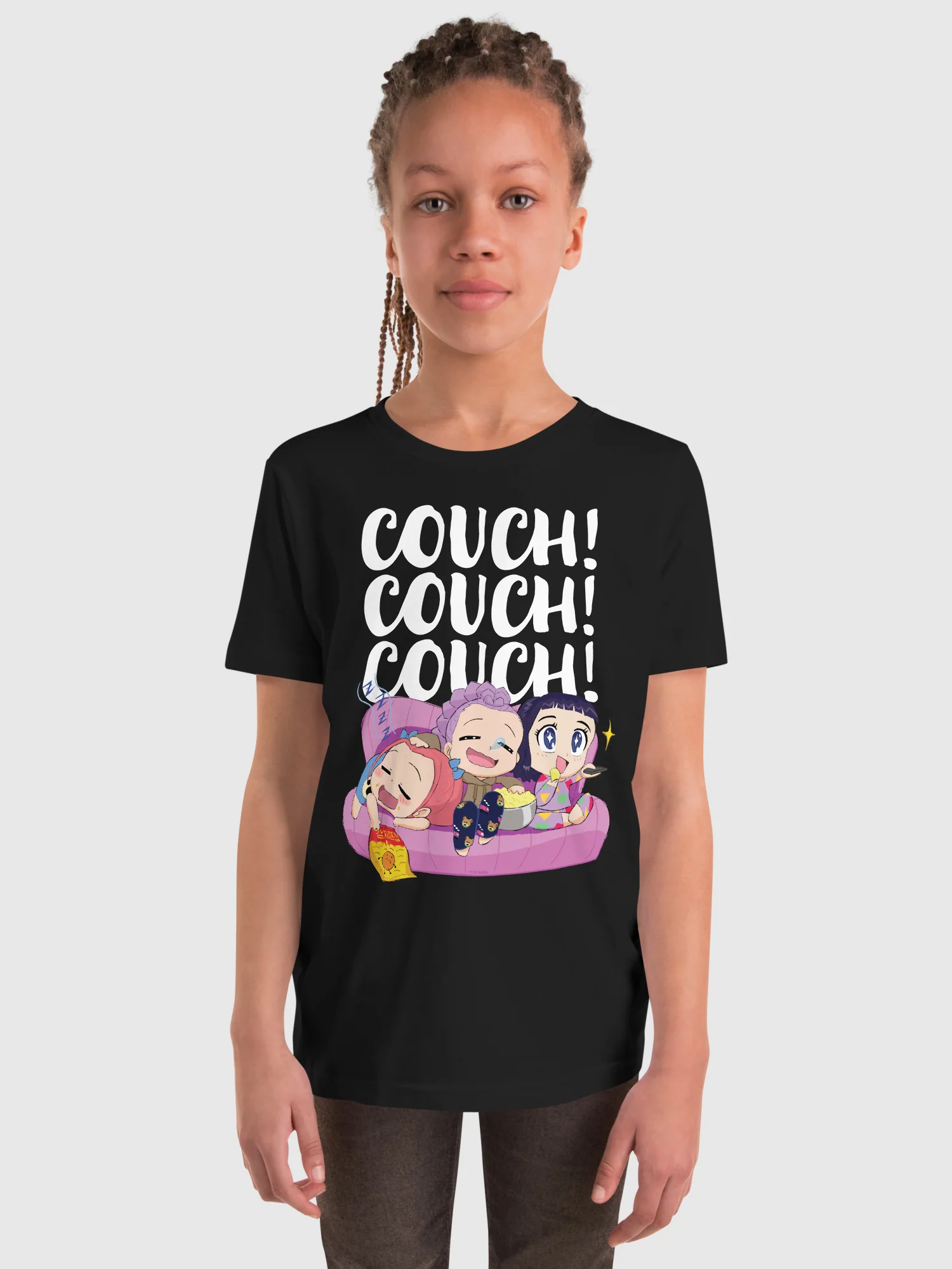 KPop Demon Hunters Couch Couch Couch! Kids T-Shirt - Image 5