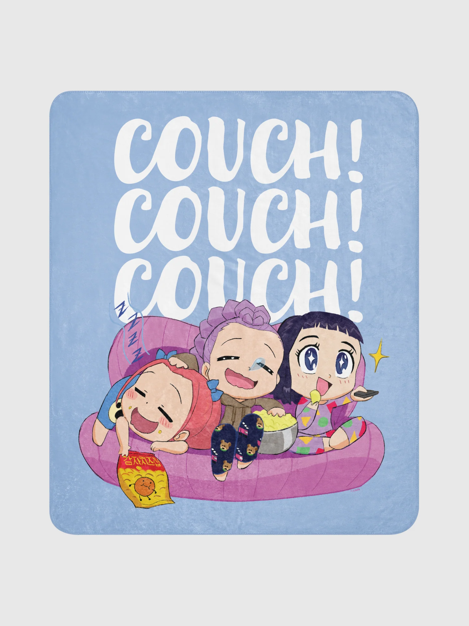 KPop Demon Hunters Couch! Couch! Couch! Sherpa Blanket - Image 3
