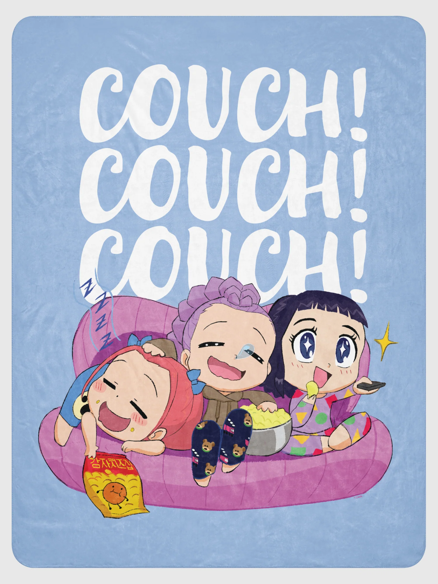 KPop Demon Hunters Couch! Couch! Couch! Sherpa Blanket - Image 5