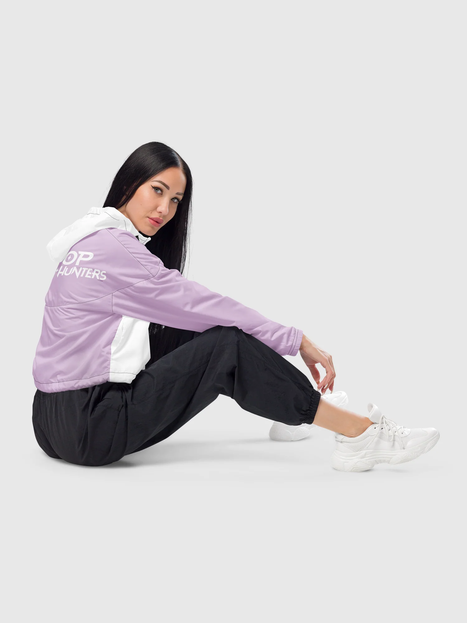 KPop Demon Hunters Cropped Windbreaker Half-Zip HUNTR/X - Image 5