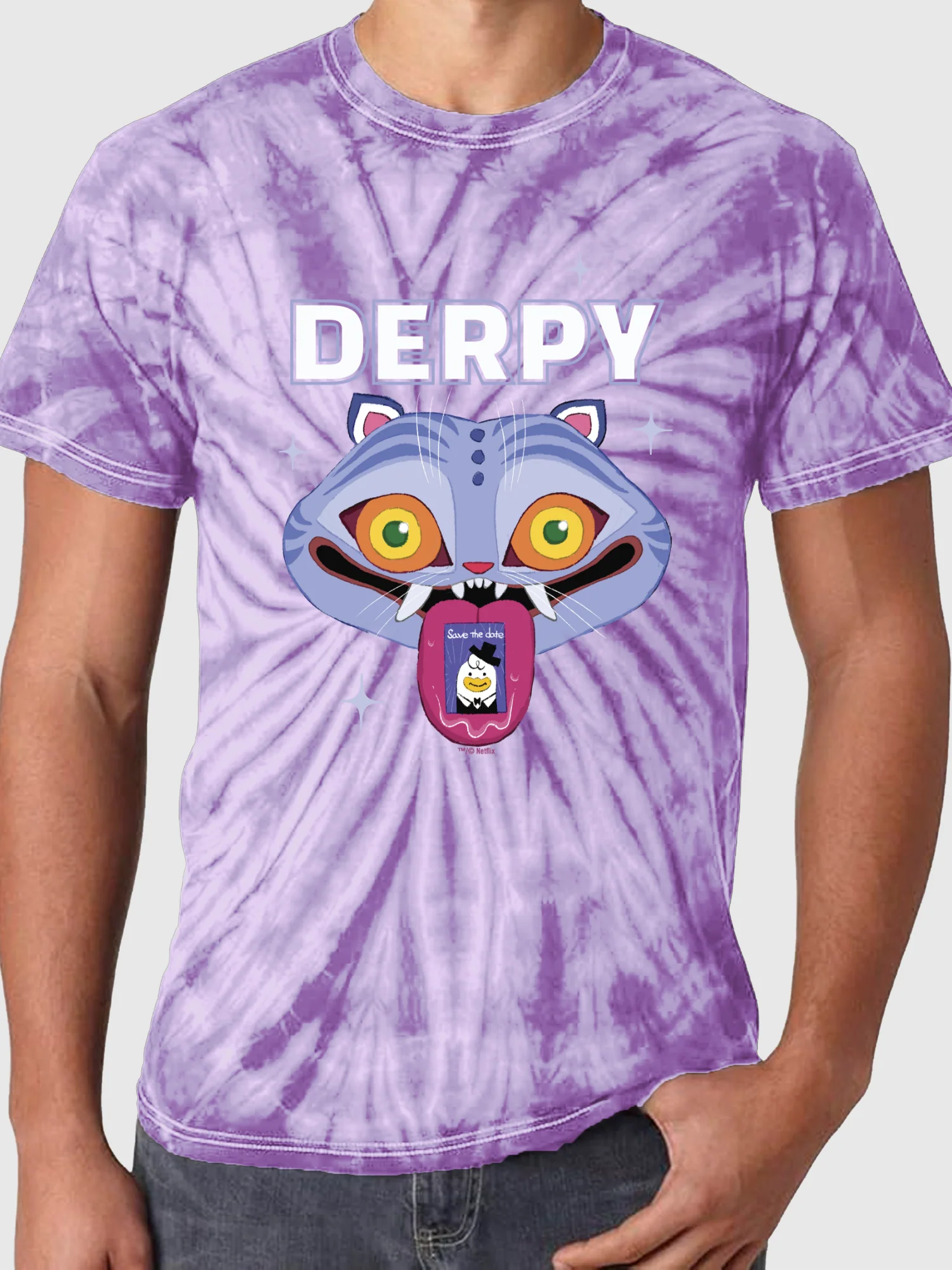 KPop Demon Hunters Derpy Unisex Tie-Dye T-Shirt - Image 2