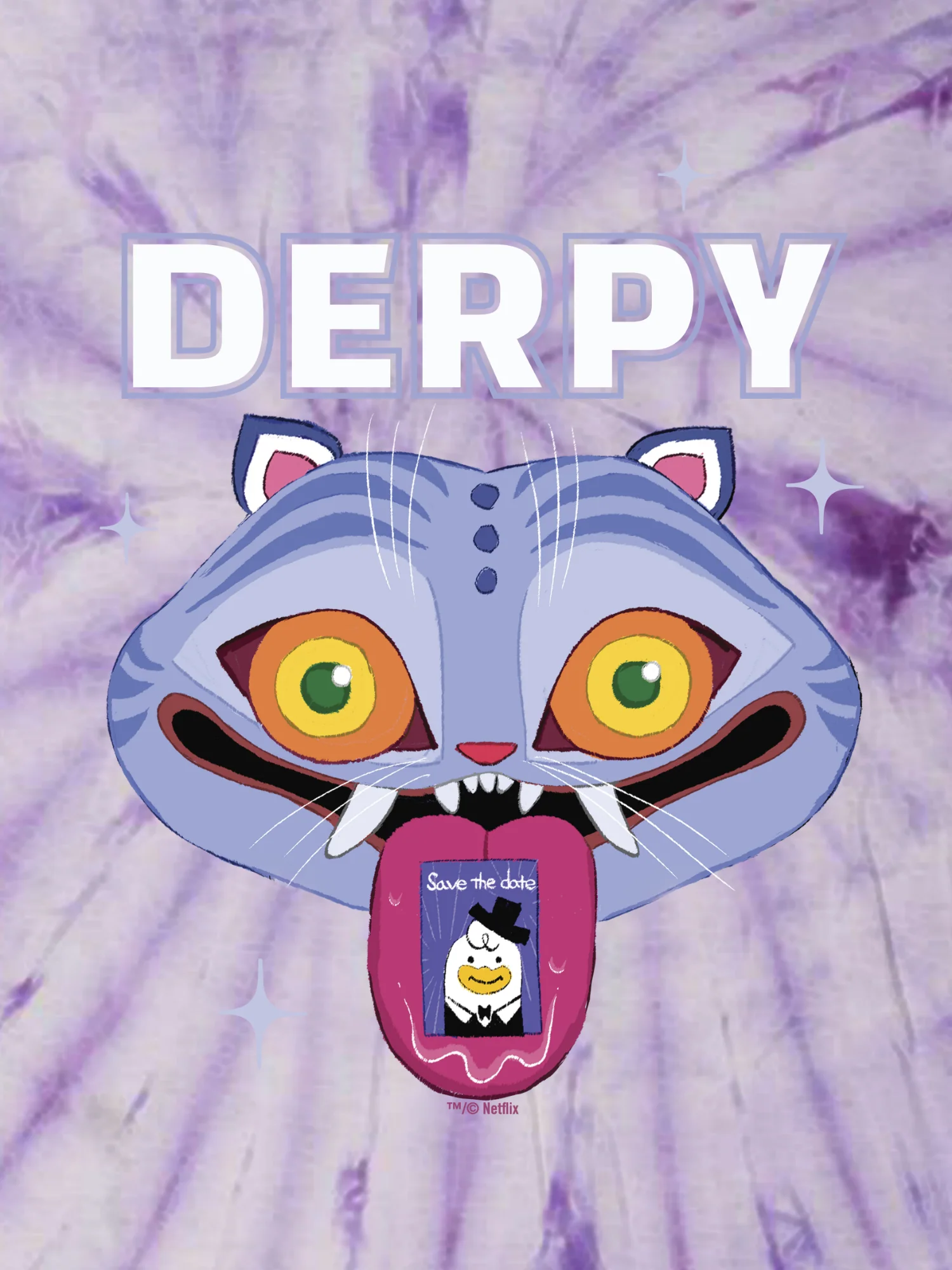 KPop Demon Hunters Derpy Youth Tie-Dye T-Shirt - Image 2