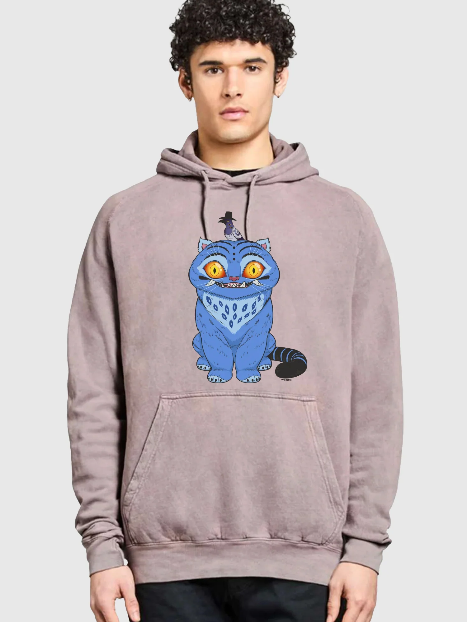 KPop Demon Hunters Derpy Mineral Wash Adult Hoodie - Image 3