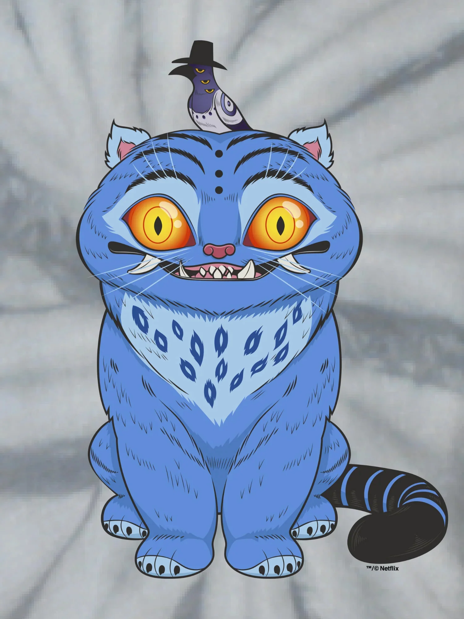 KPop Demon Hunters Derpy Tiger and Sussie Magpie Tie-Dye Kids Hoodie - Image 7