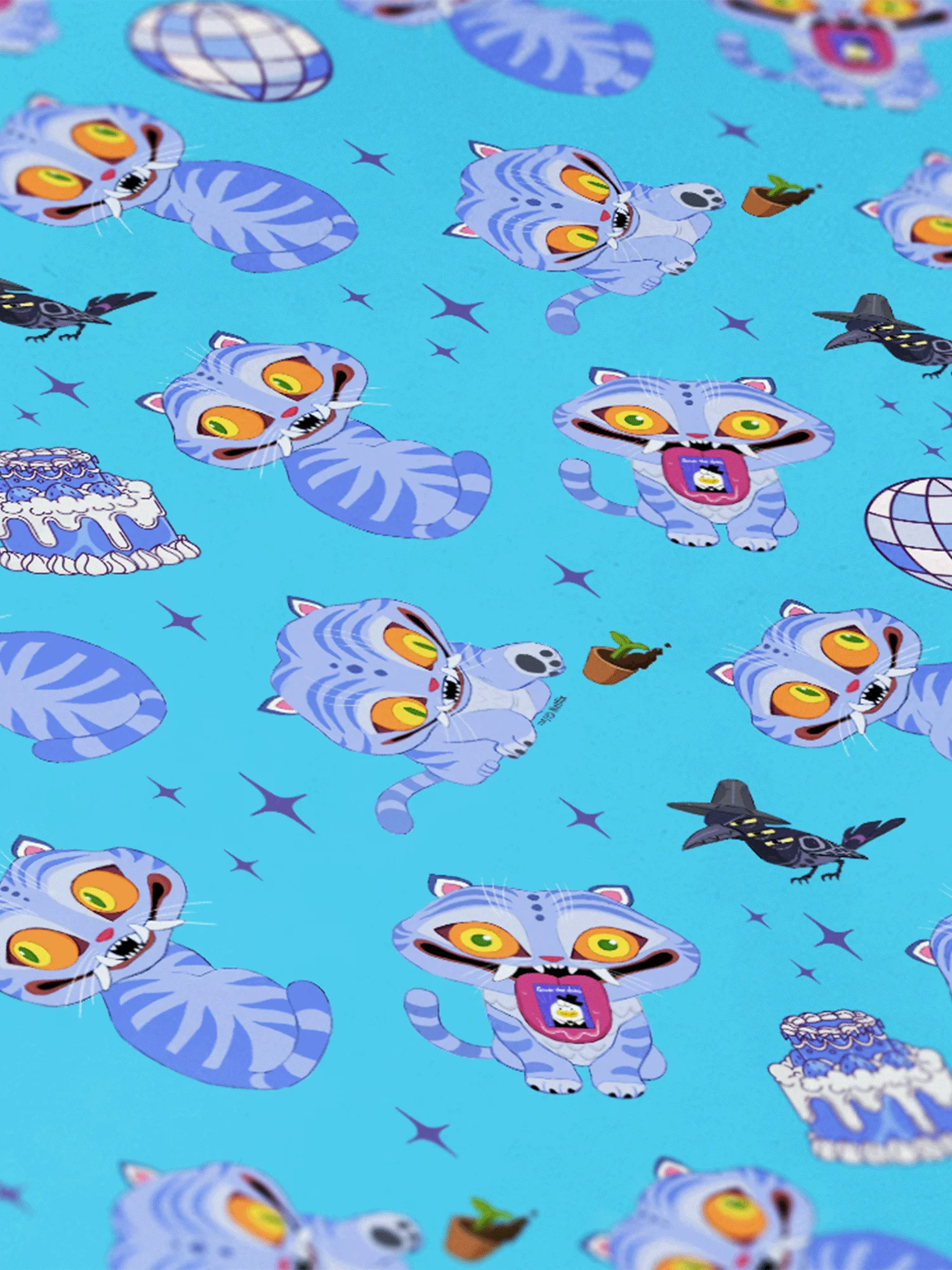 KPop Demon Hunters Derpy Tiger and Sussie Magpie Birthday Wrapping Paper - Image 2