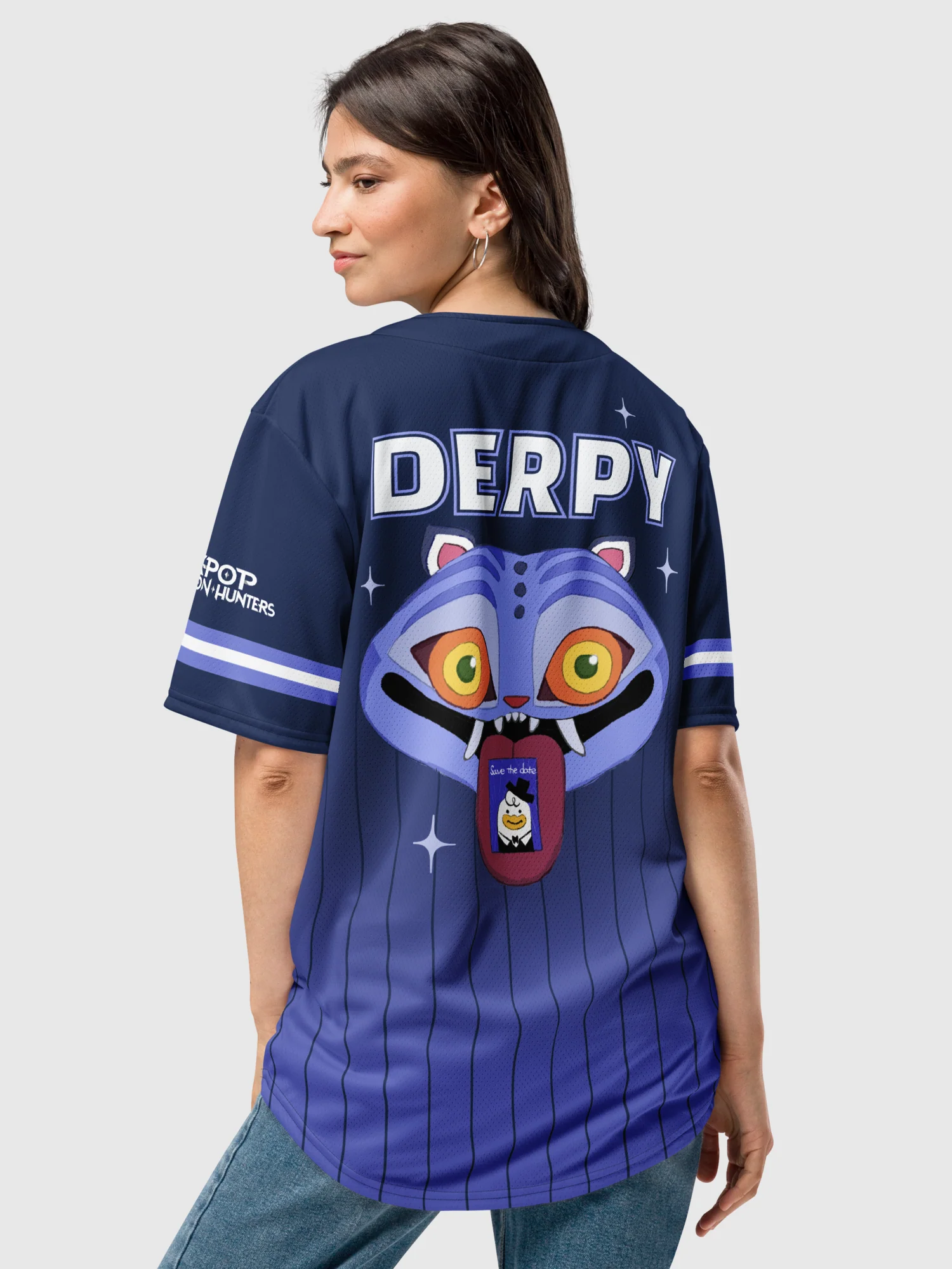 KPop Demon Hunters Derpy Tiger Baseball Jersey - Image 3