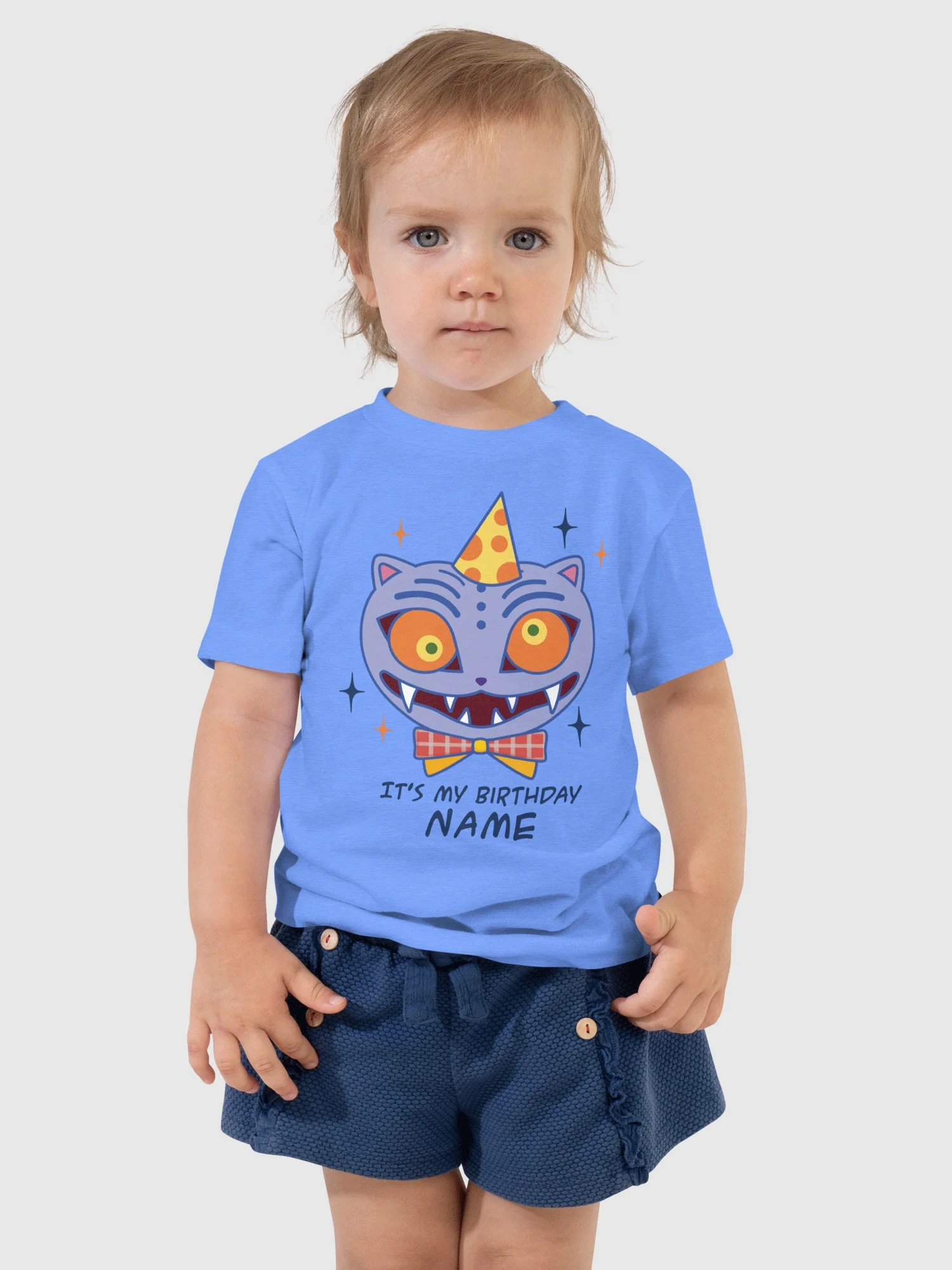KPop Demon Hunters Derpy Tiger Birthday Personalized Toddler T-Shirt - Image 3