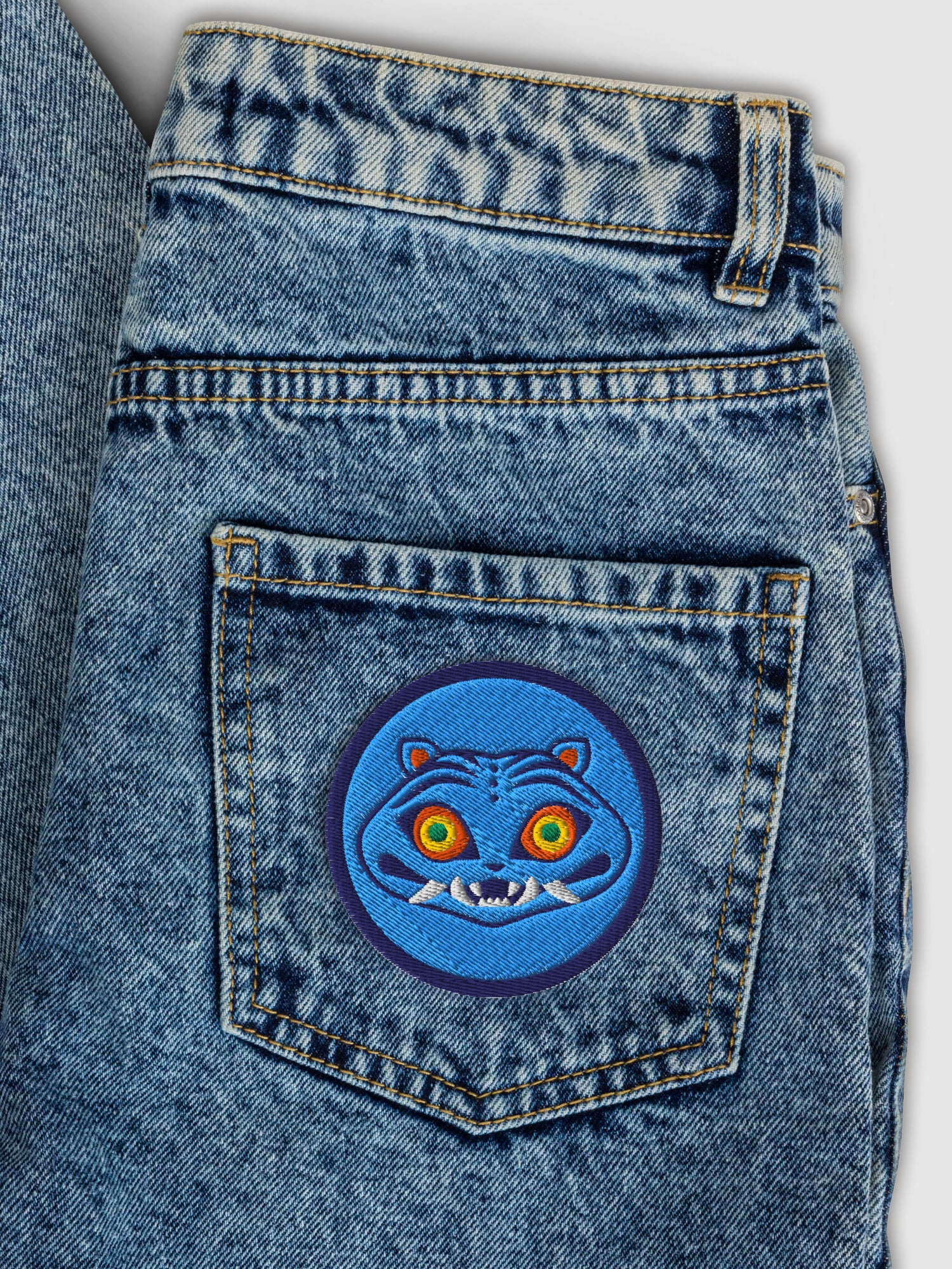KPop Demon Hunters Derpy Tiger Embroidered Patch - Image 2