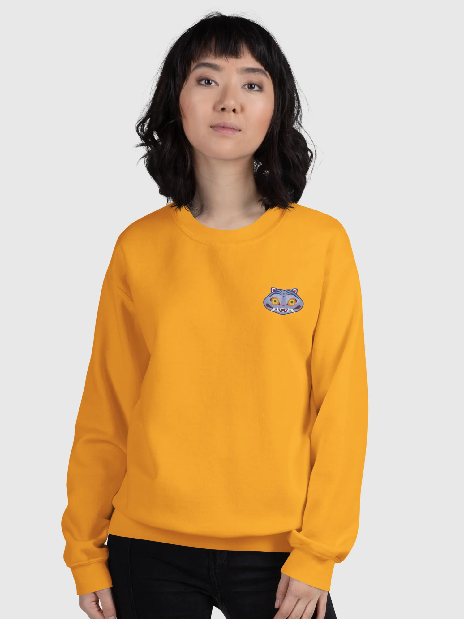 KPop Demon Hunters Derpy Tiger Embroidered Sweatshirt - Image 3
