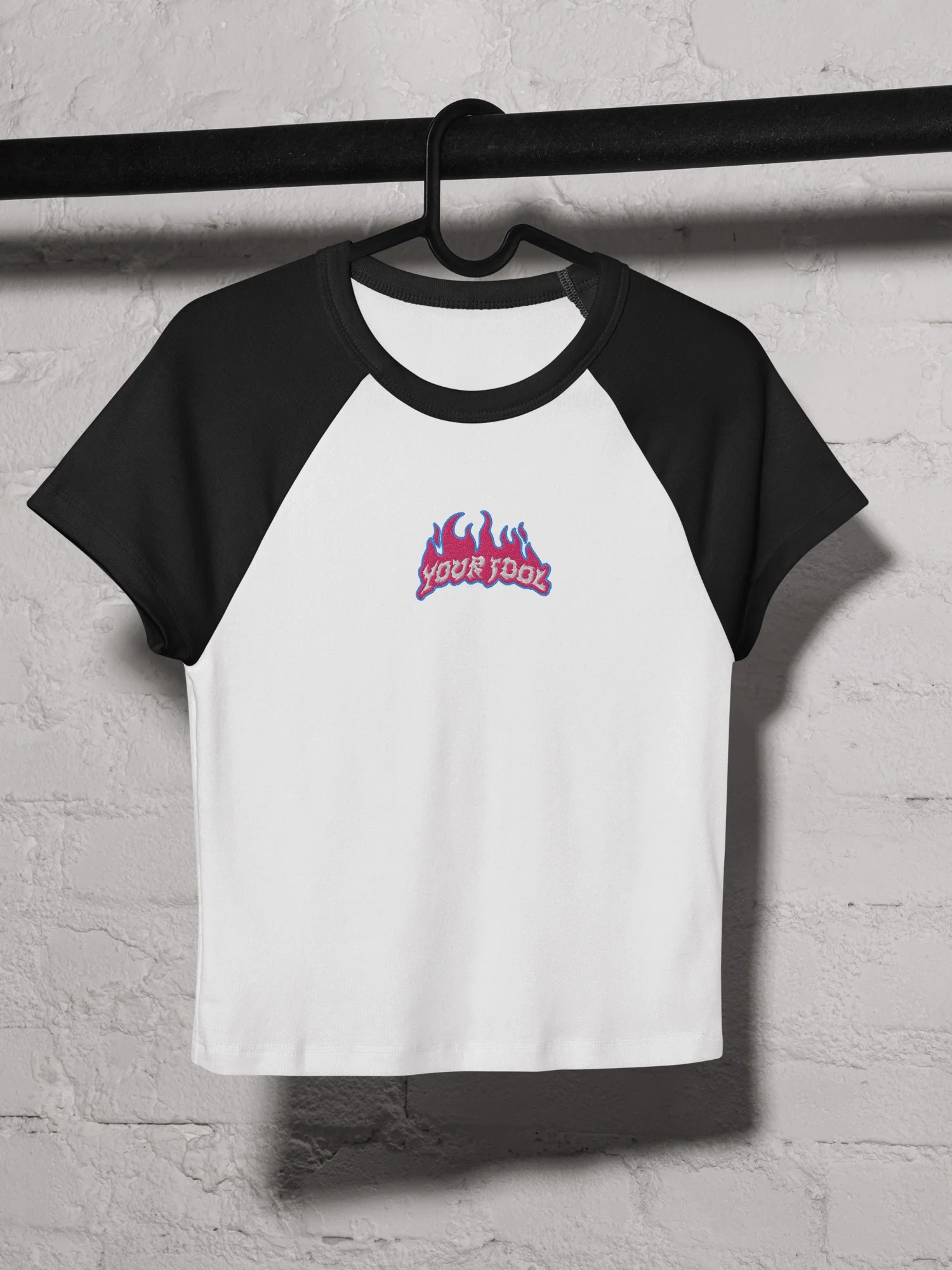 KPop Demon Hunters Embroidered Women's Raglan Baby Tee "Your Idol" - Image 2