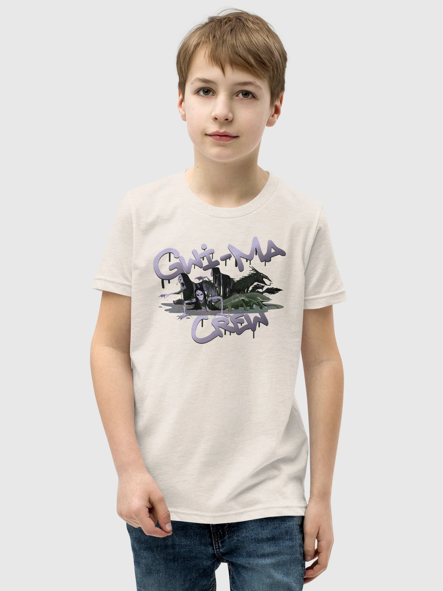 KPop Demon Hunters Gwi-Ma Crew Kids T-Shirt - Image 4