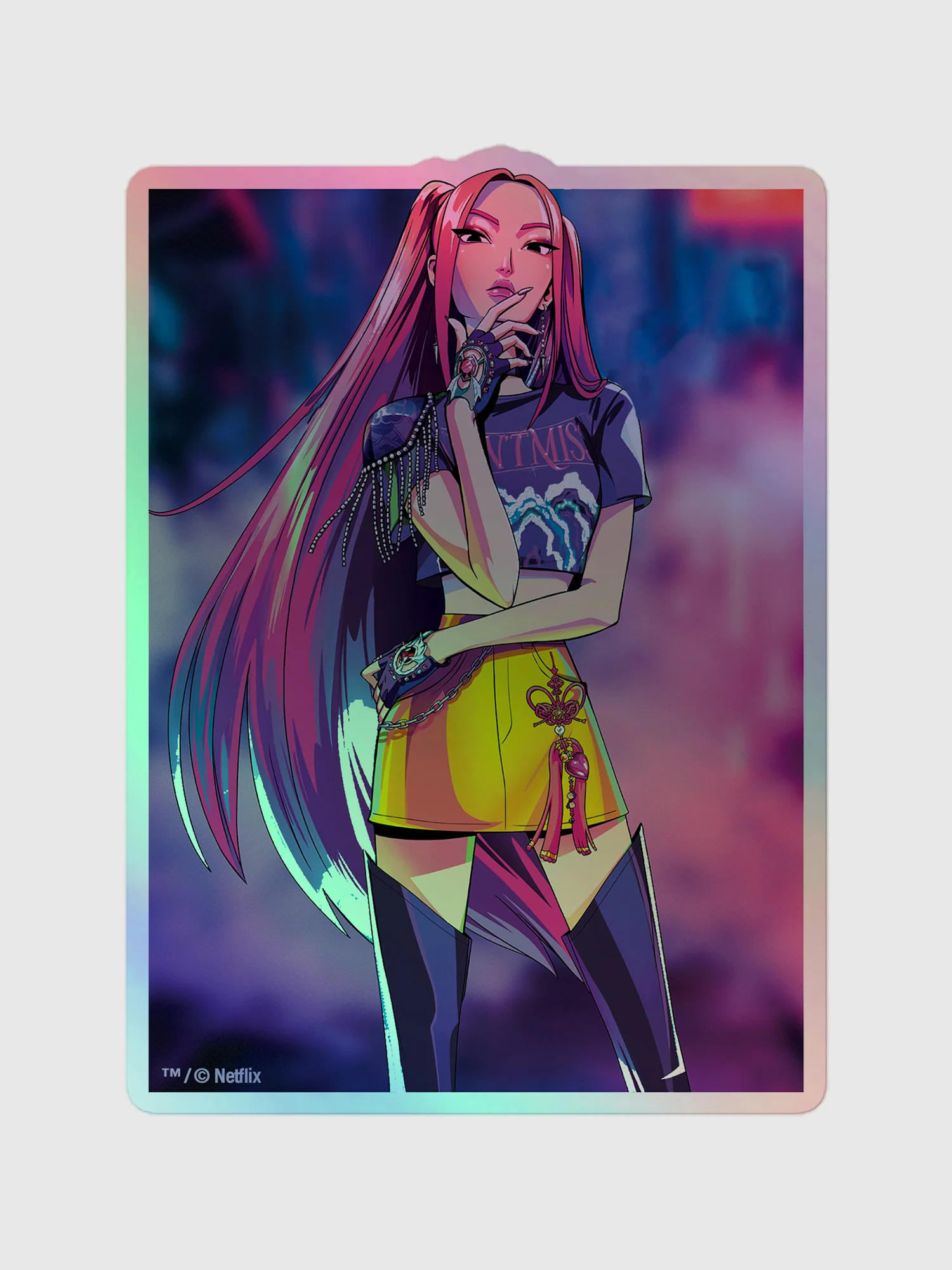 KPop Demon Hunters Holographic Sticker Mira Electric Summer - Image 3