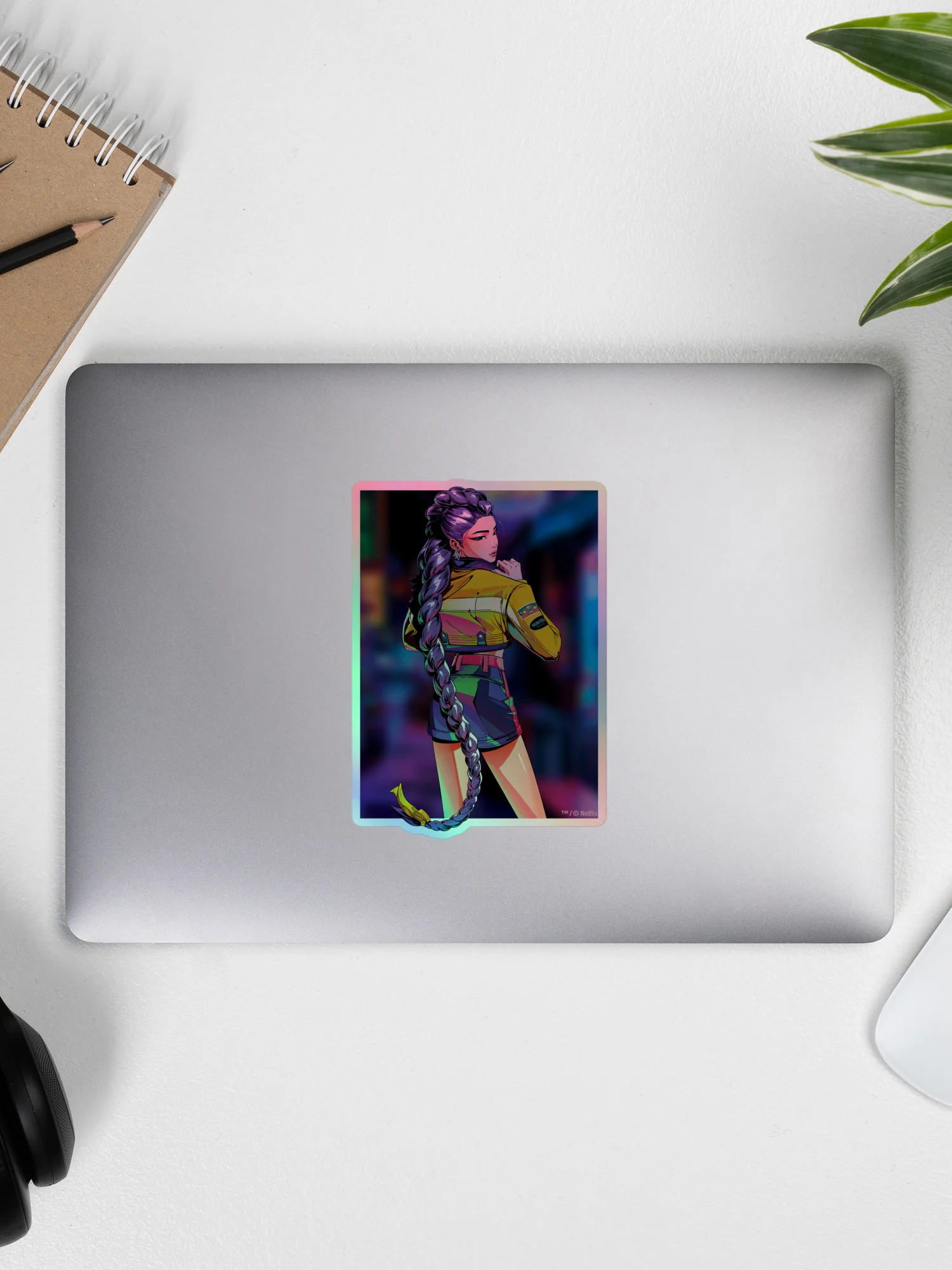KPop Demon Hunters Holographic Sticker Rumi Electric Summer - Image 5