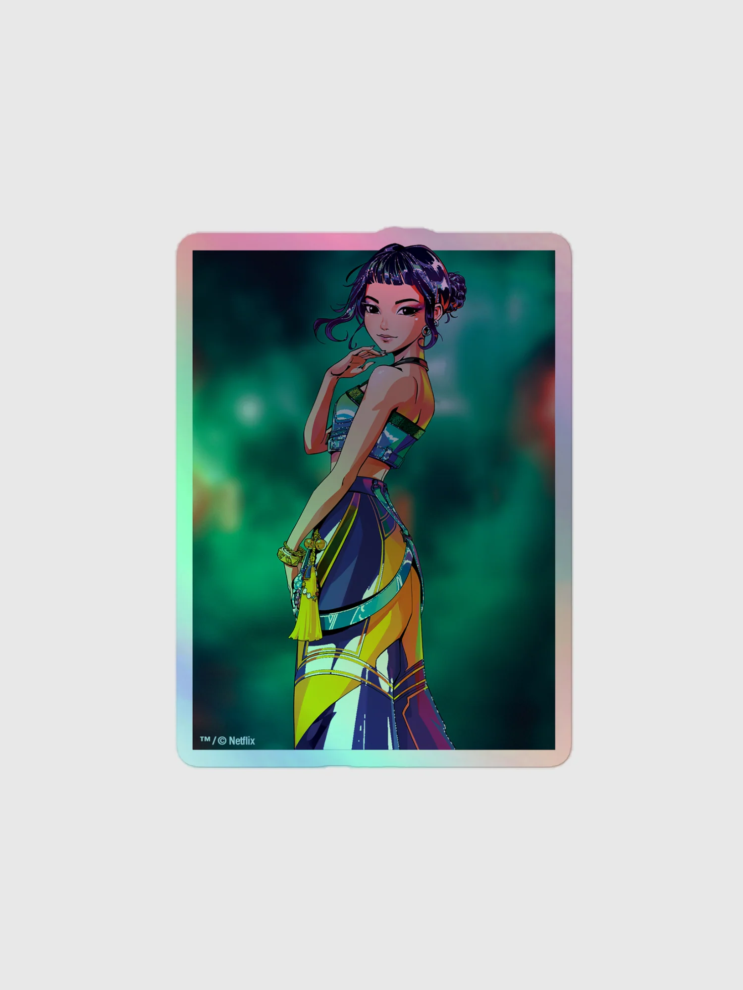 KPop Demon Hunters Holographic Sticker Zoey Electric Summer - Image 2
