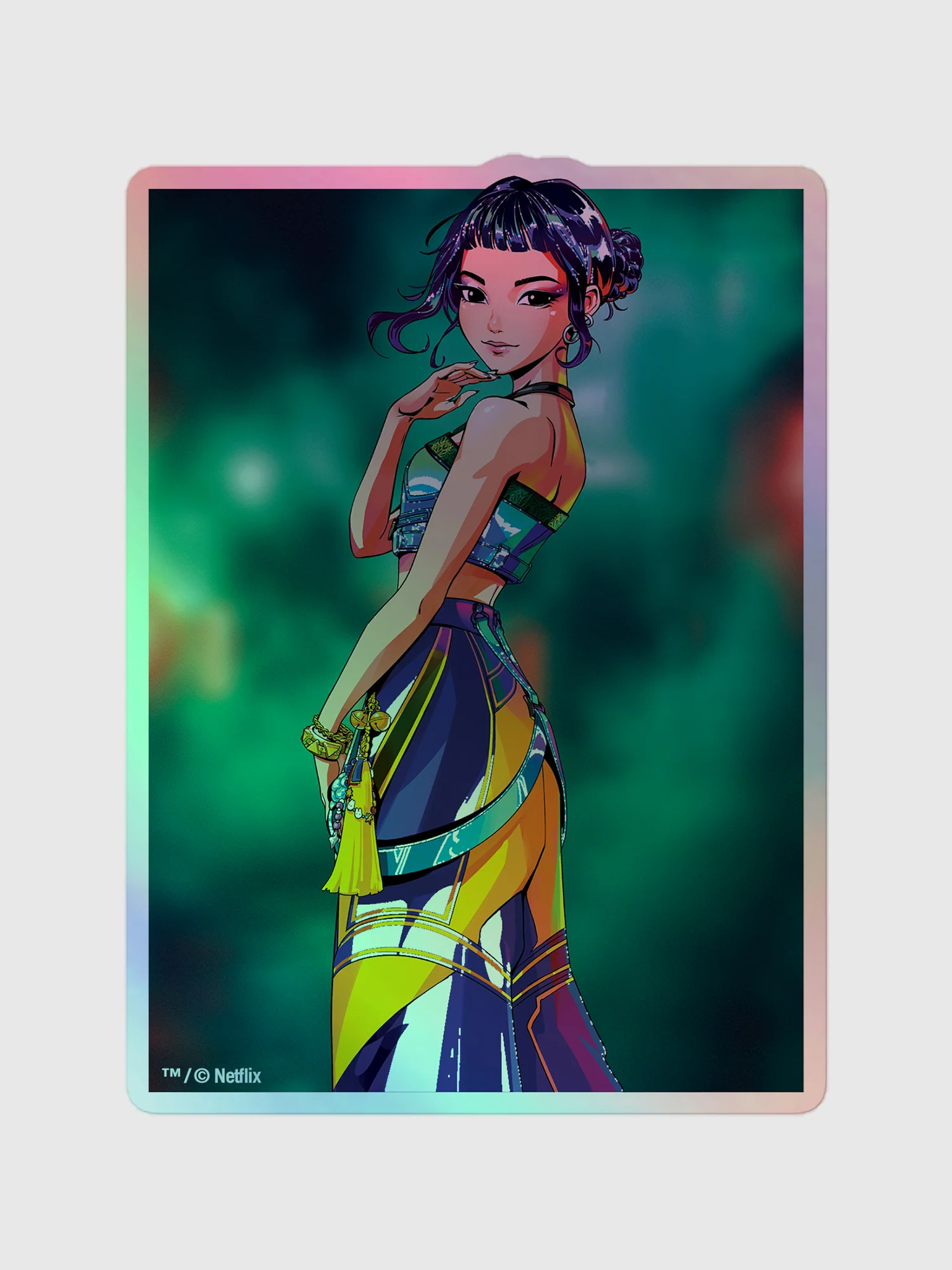 KPop Demon Hunters Holographic Sticker Zoey Electric Summer - Image 3