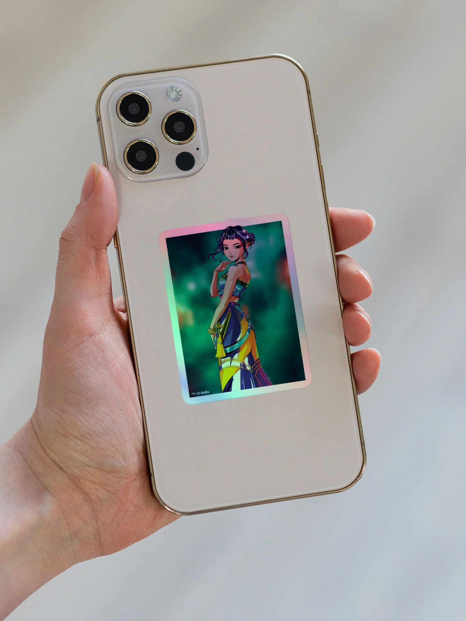 KPop Demon Hunters Holographic Sticker Zoey Electric Summer - Image 4