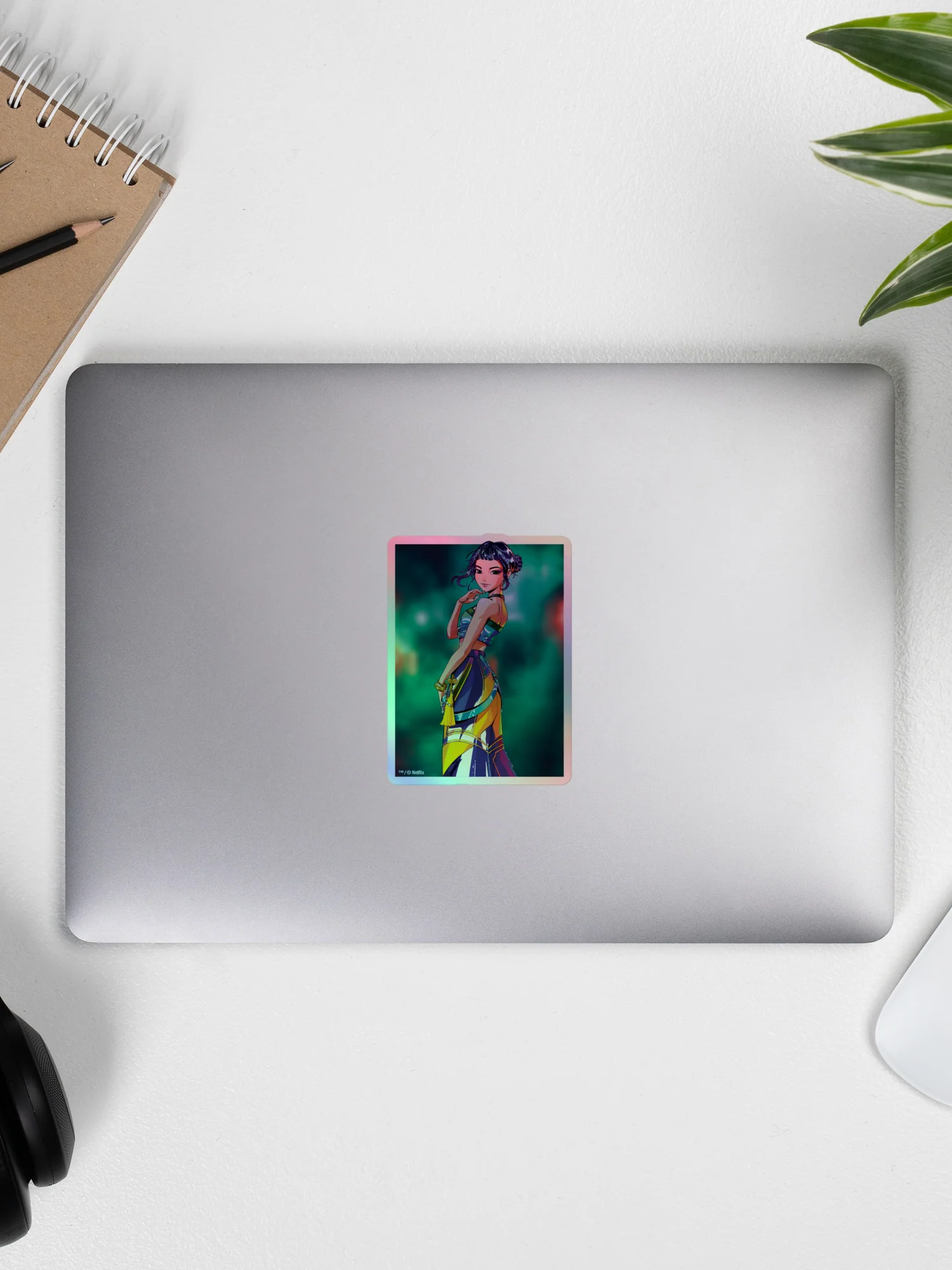 KPop Demon Hunters Holographic Sticker Zoey Electric Summer - Image 5