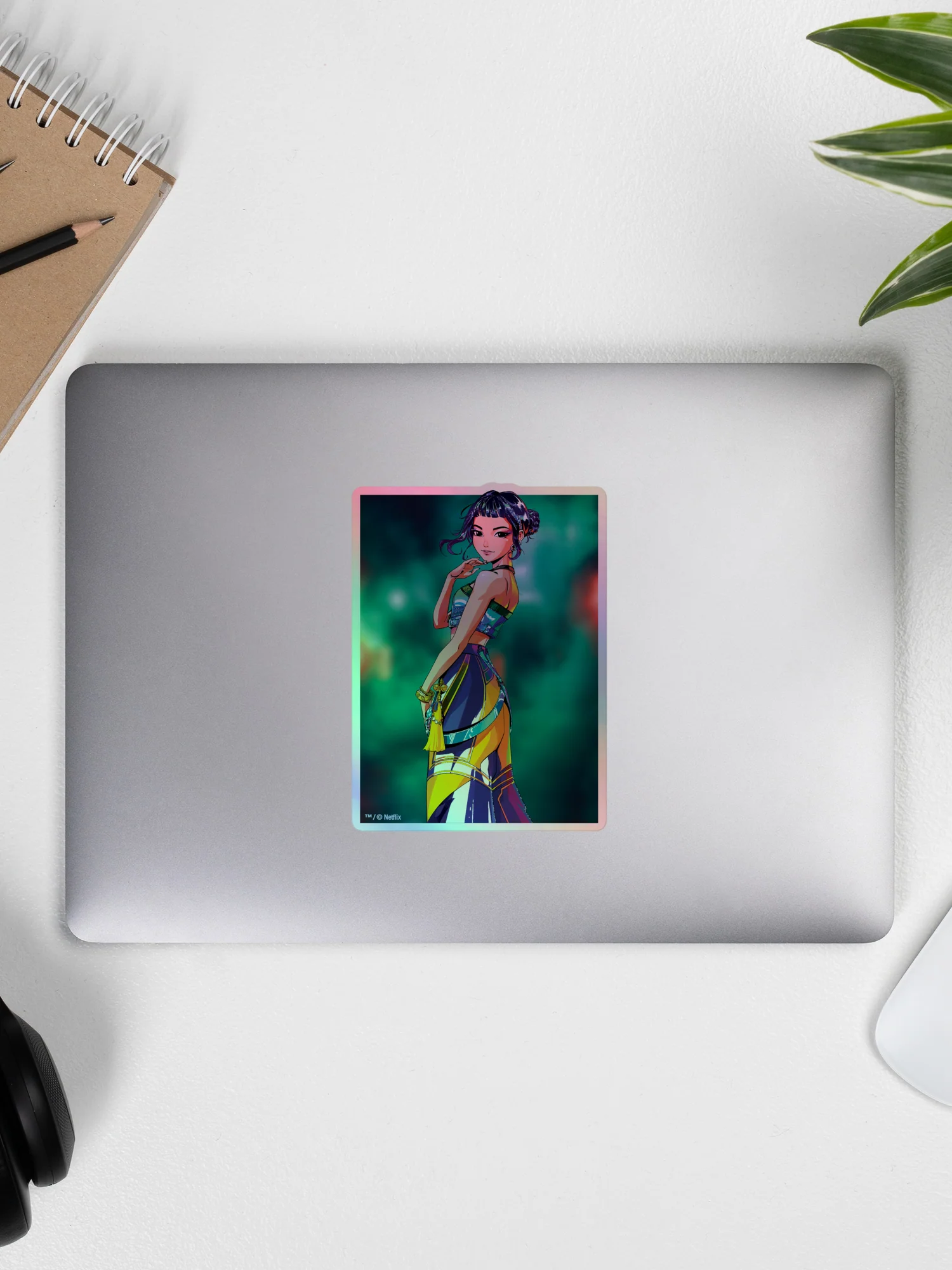 KPop Demon Hunters Holographic Sticker Zoey Electric Summer - Image 6