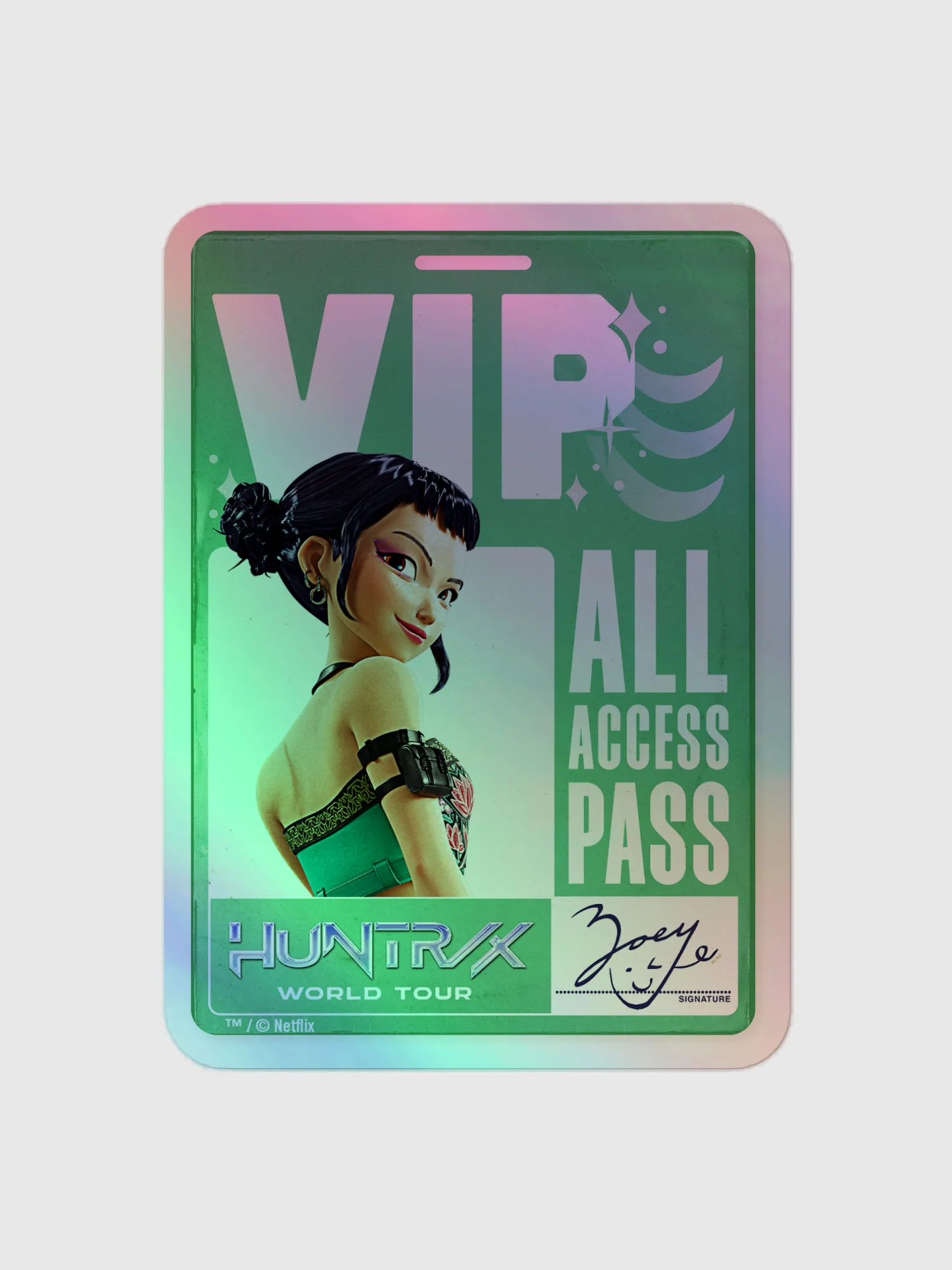 KPop Demon Hunters Holographic Sticker Zoey VIP - Image 3