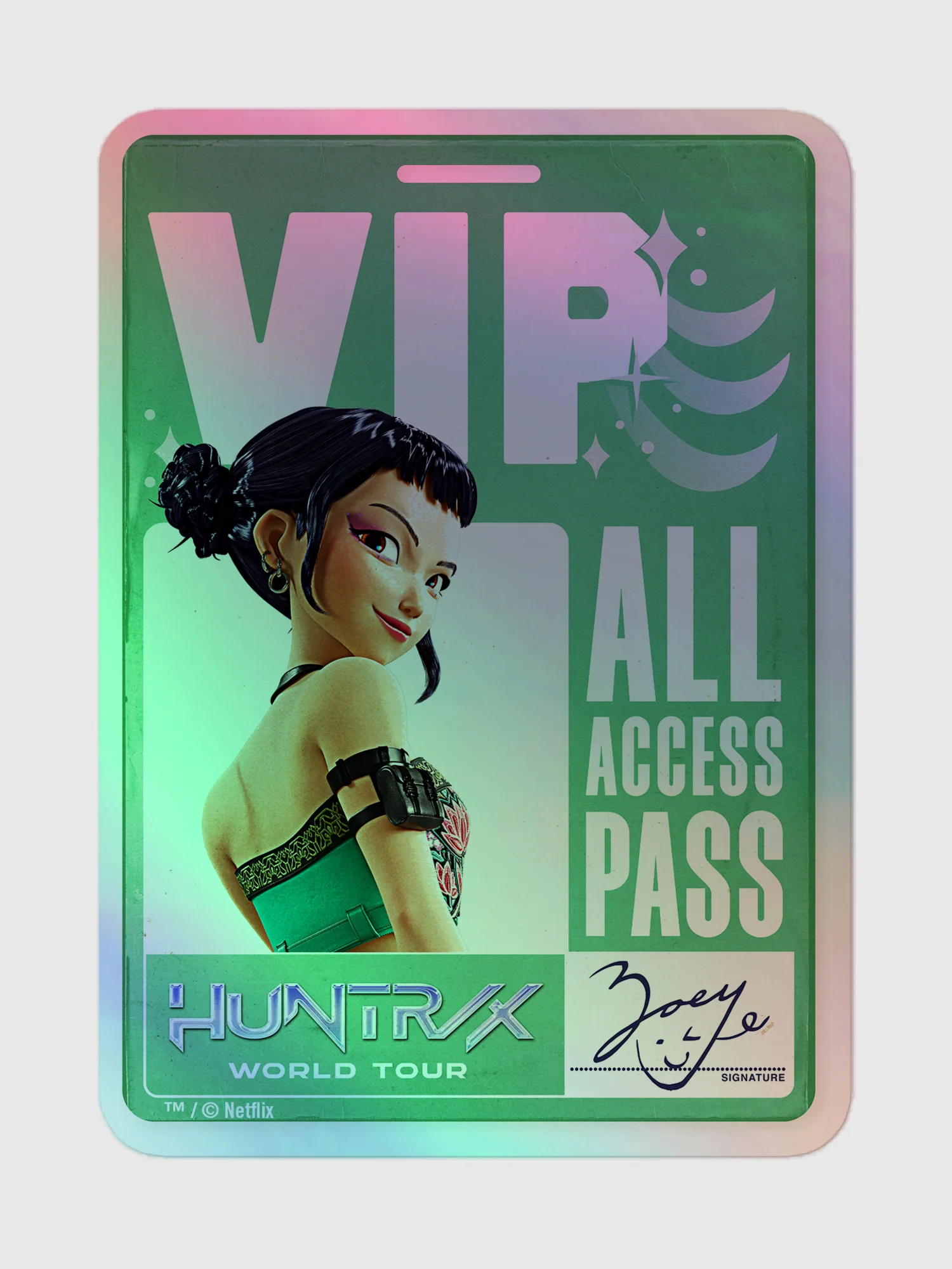 KPop Demon Hunters Holographic Sticker Zoey VIP - Image 4