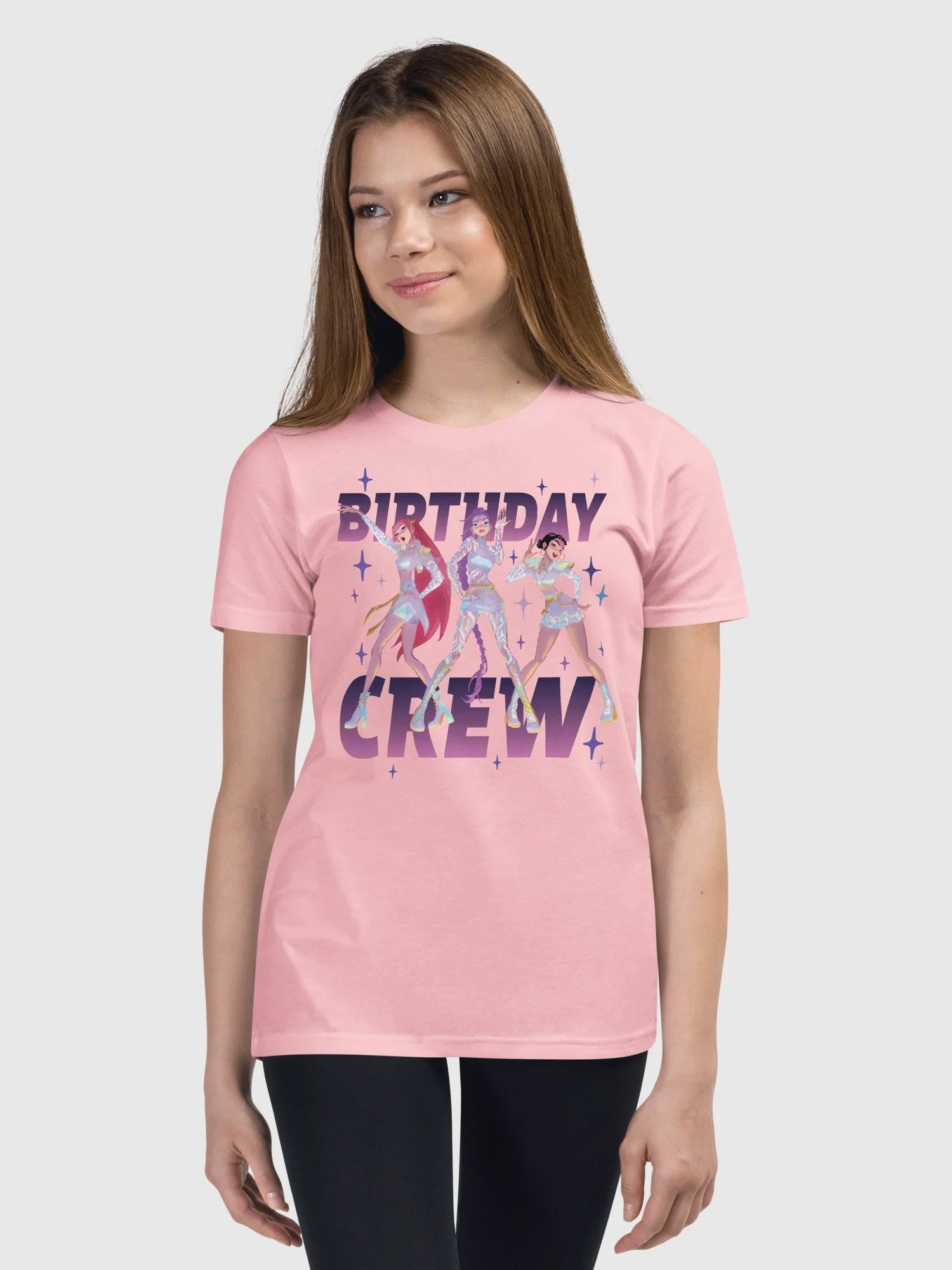 KPop Demon Hunters HUNTR/X Birthday Crew Kids T-Shirt - Image 4