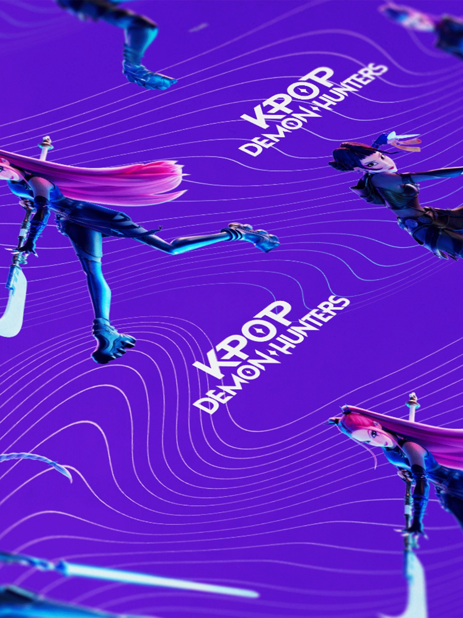 KPop Demon Hunters HUNTR/X Fighting Wrapping Paper - Image 2