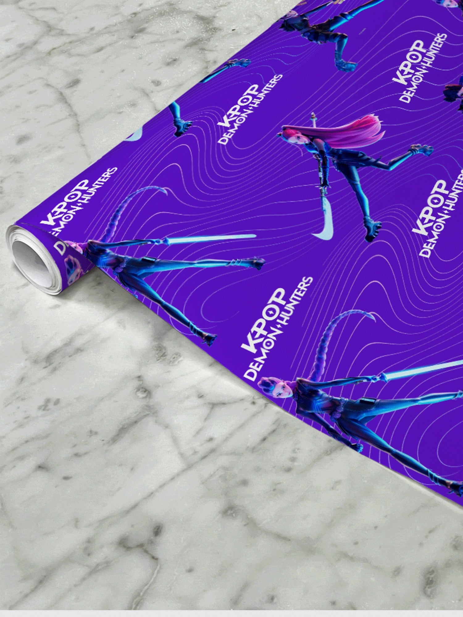 KPop Demon Hunters HUNTR/X Fighting Wrapping Paper - Image 3